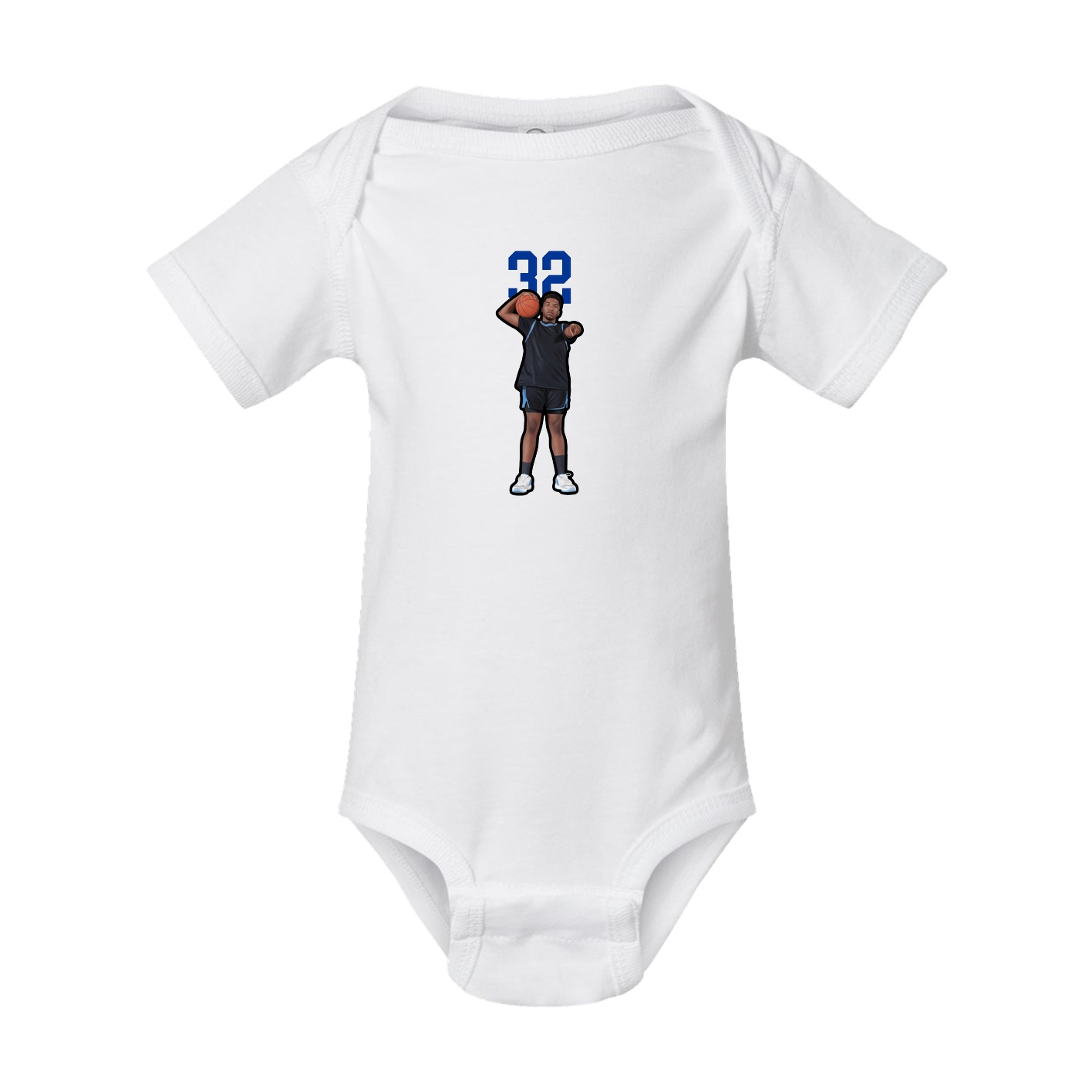 Baby Onesie — Number Top in White