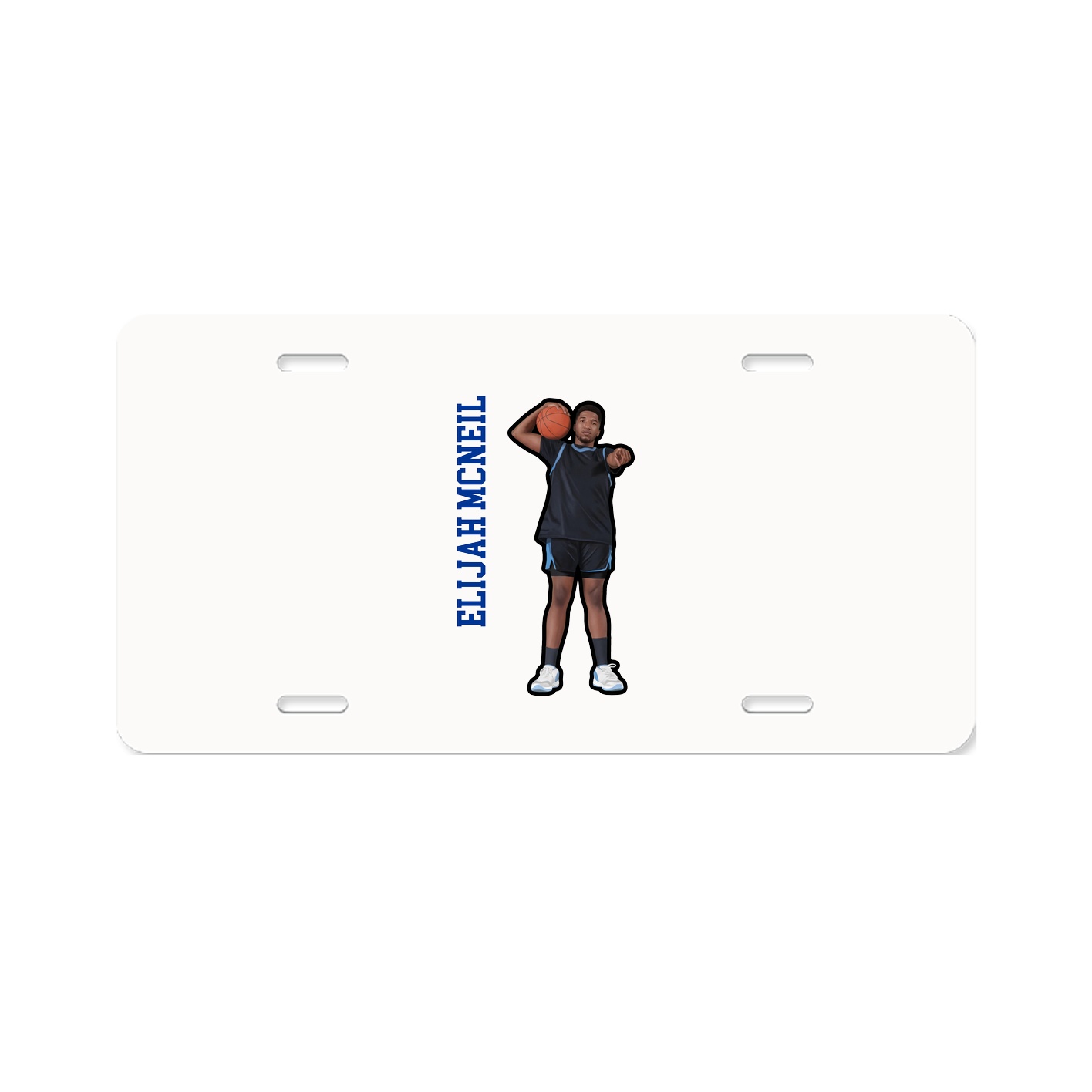 License Plate — Name Vertical in Classic