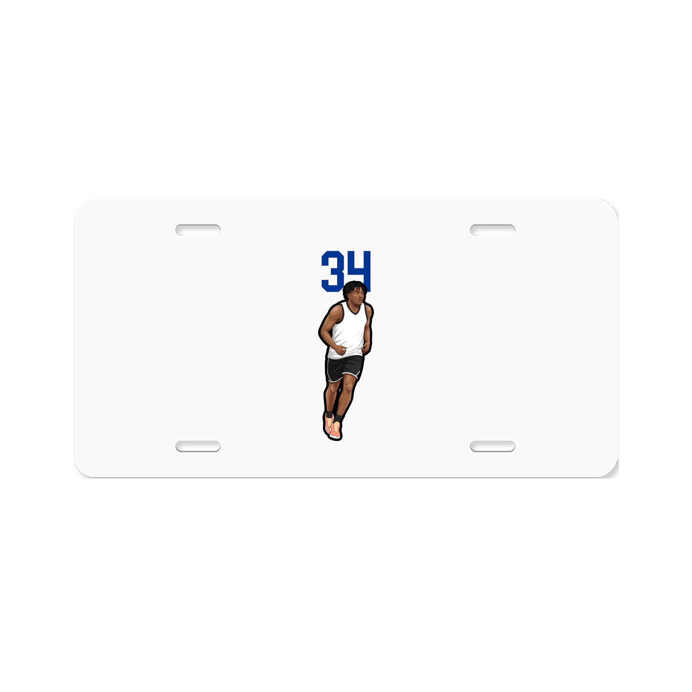 License Plate — Number Top in Classic