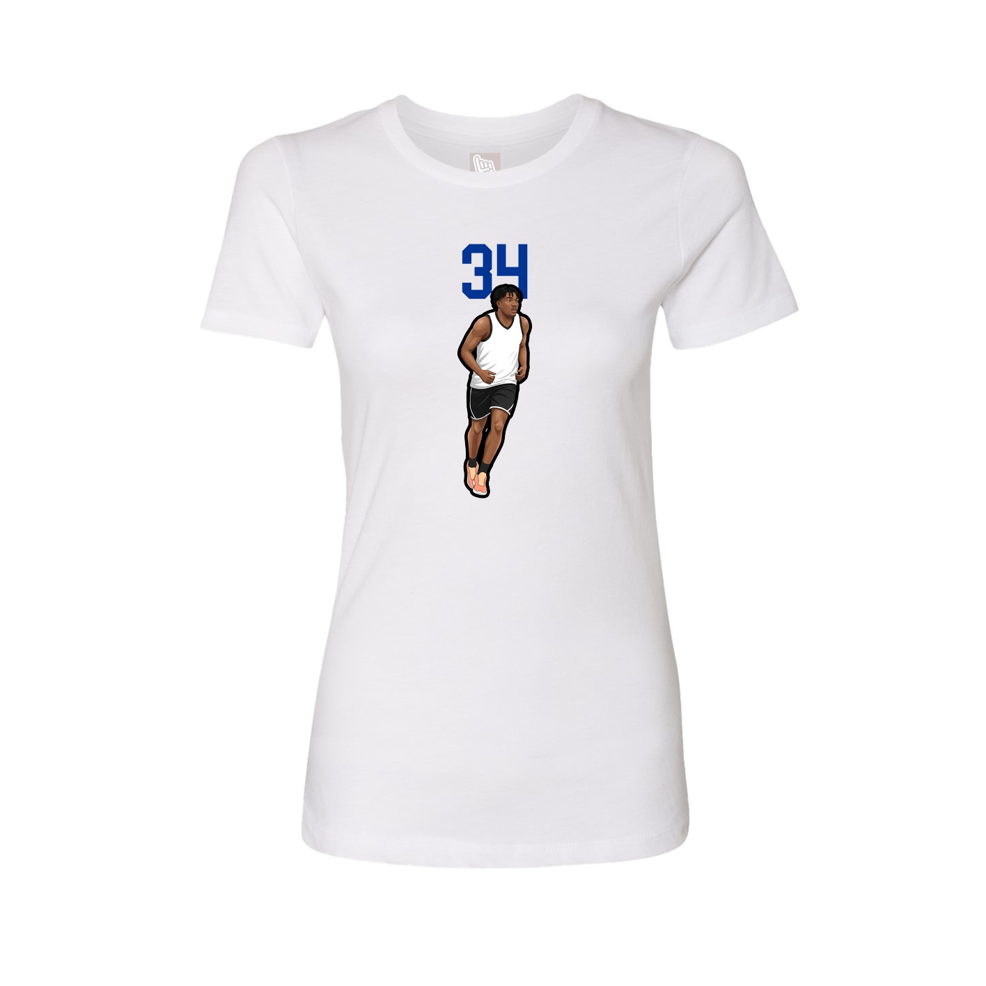 Fitted Women's Tee — Number Top in White