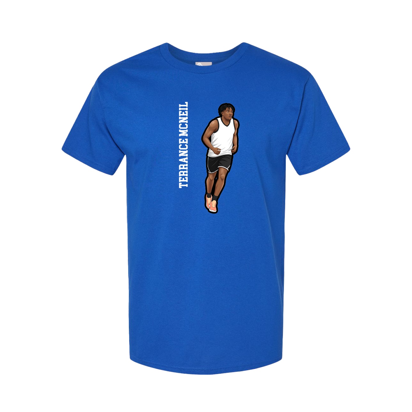 Youth Tee — Name Vertical in Royal