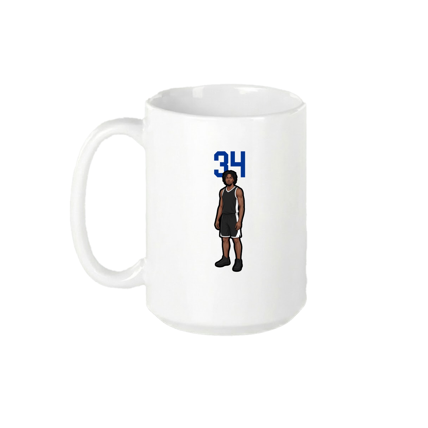 15oz Coffee Mug — Number Top in White