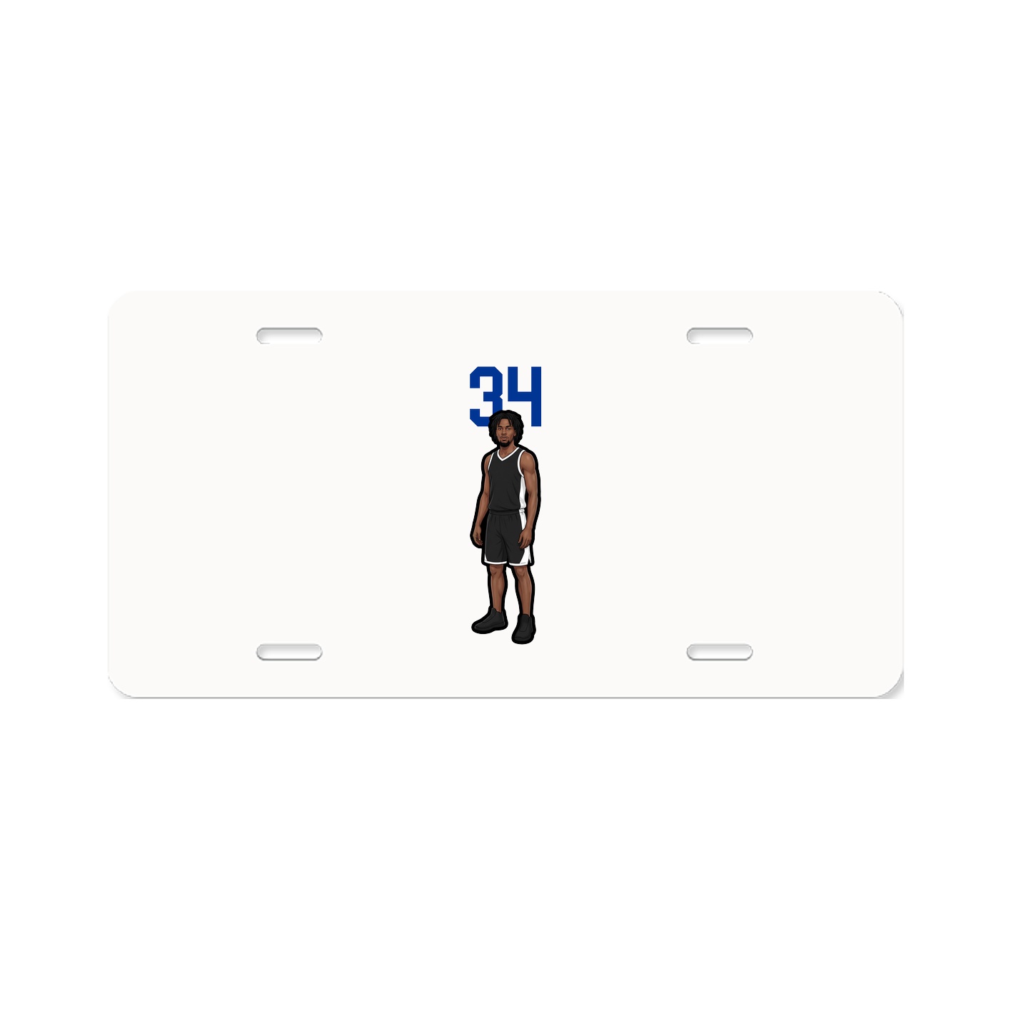 License Plate — Number Top in Classic