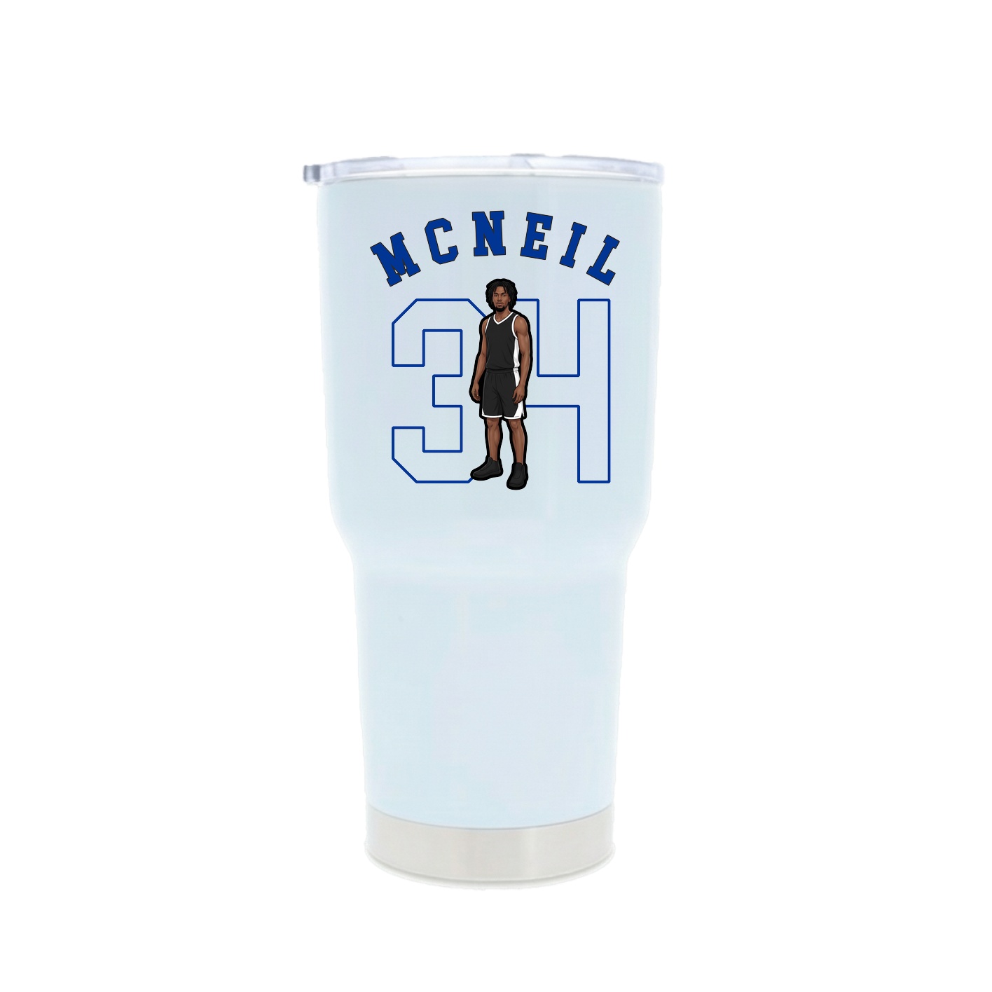 30oz Stainless Steel Tumbler — Shirsey Arch in White