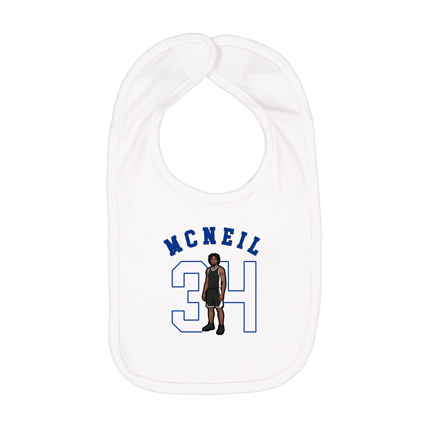Infant Bib — Shirsey Arch in White