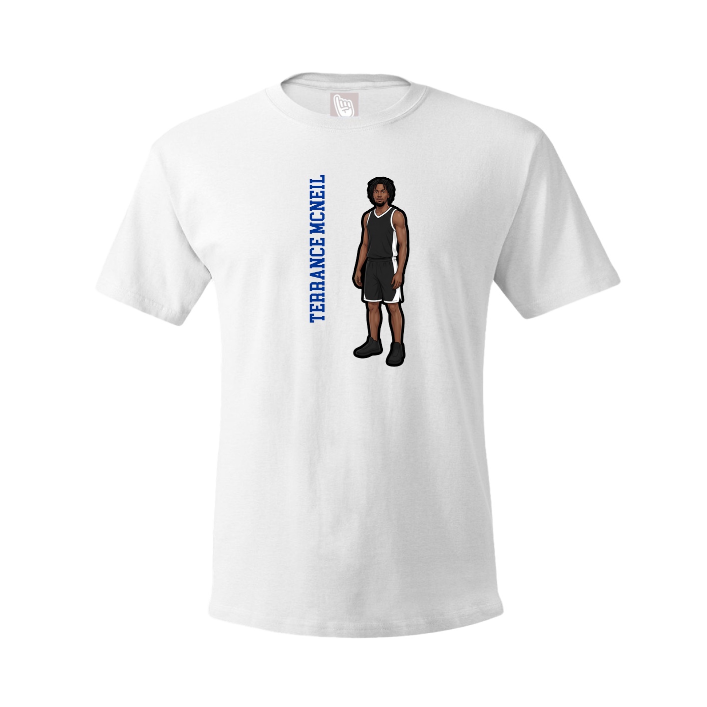 Youth Tee — Name Vertical in White