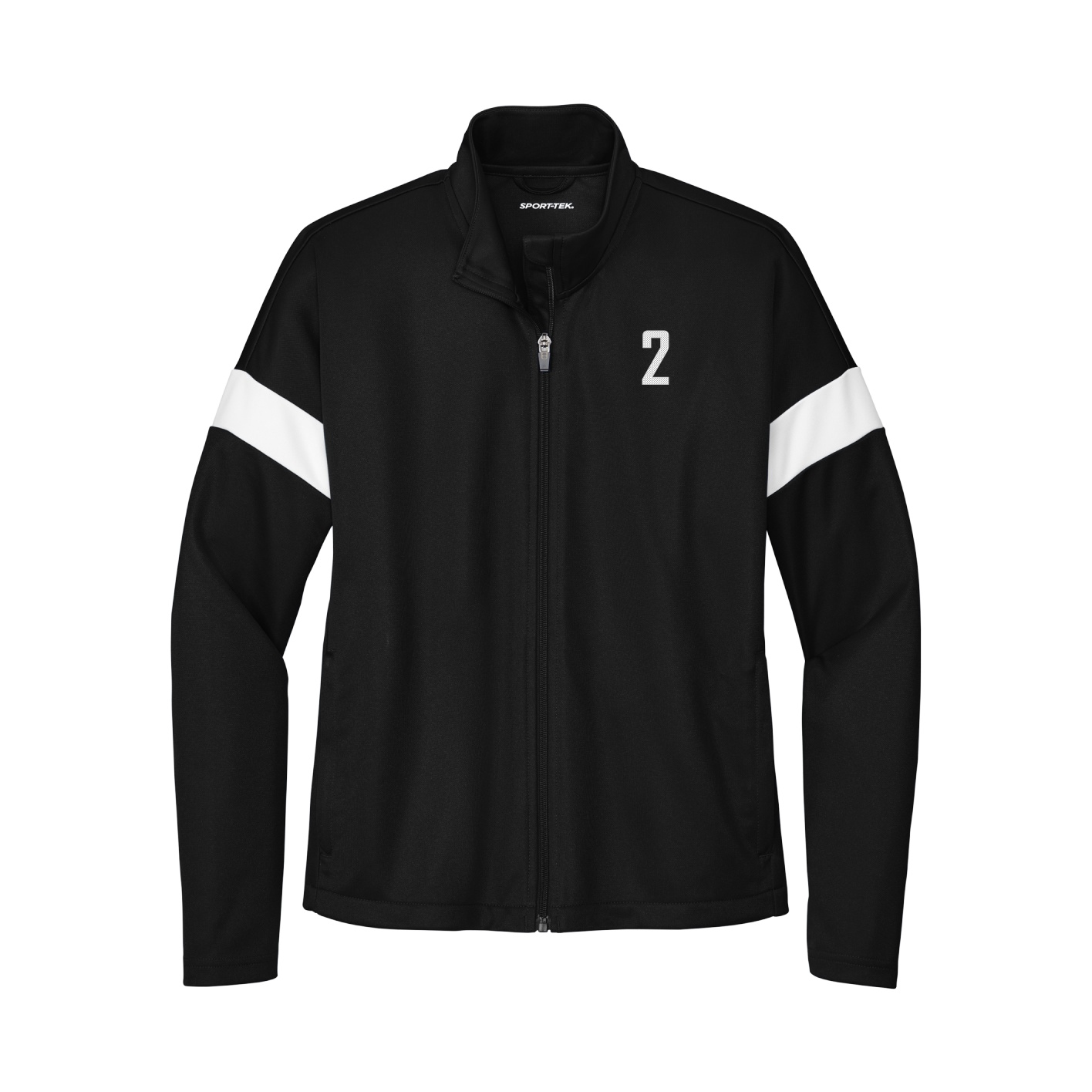 Womens Team Travel Full-Zip Jacket — Front Shirsy in Black/White