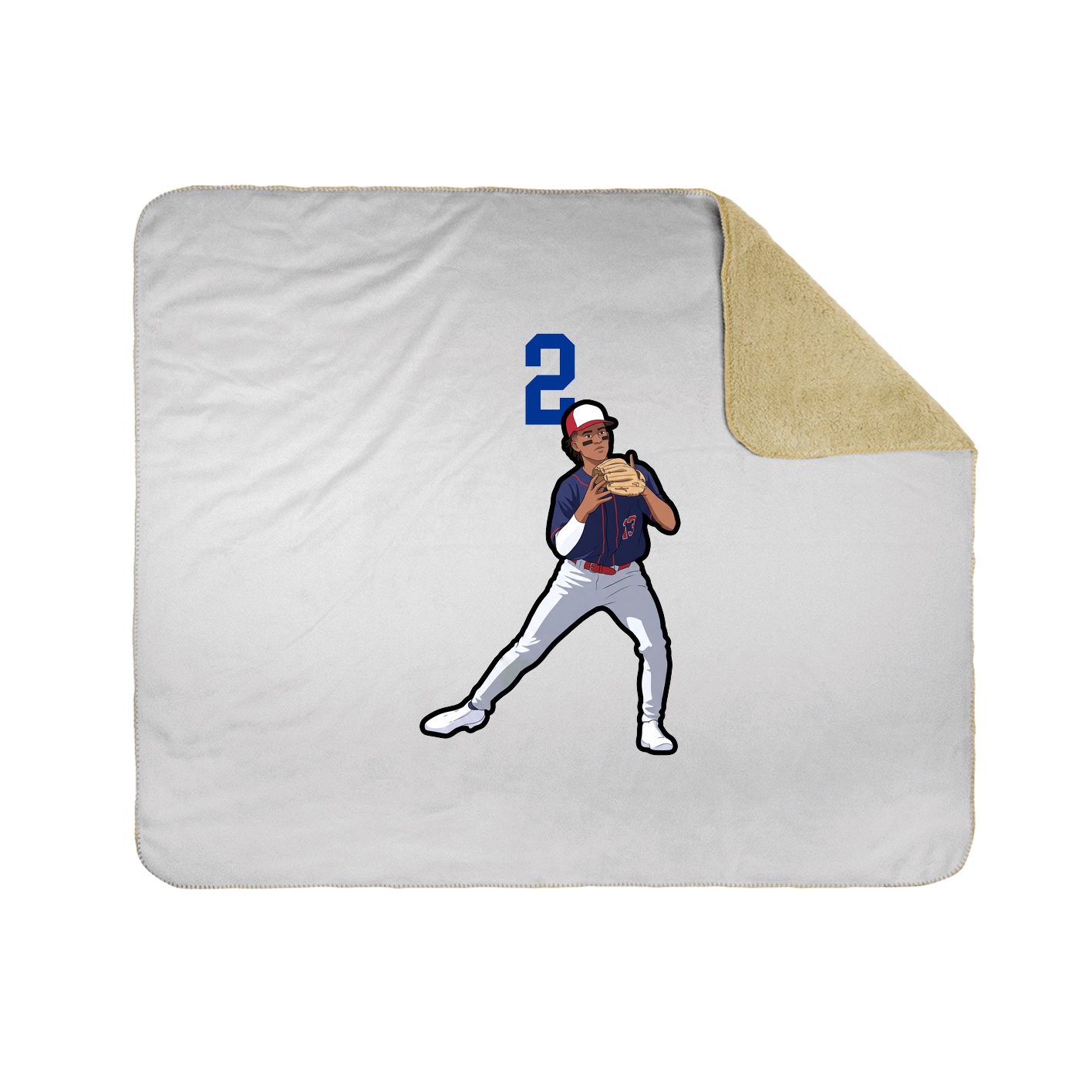 Throw Blanket — Number Top in White