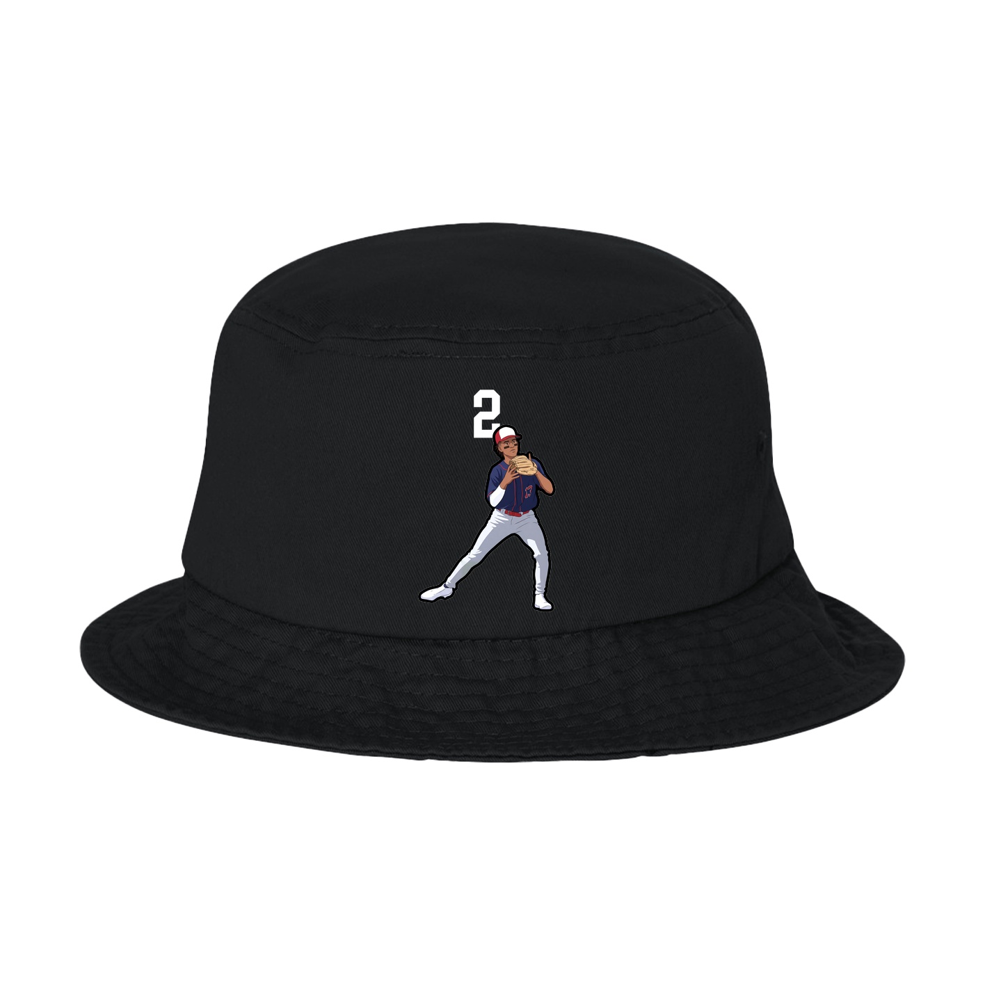 Bucket Cap — Number Top in Black