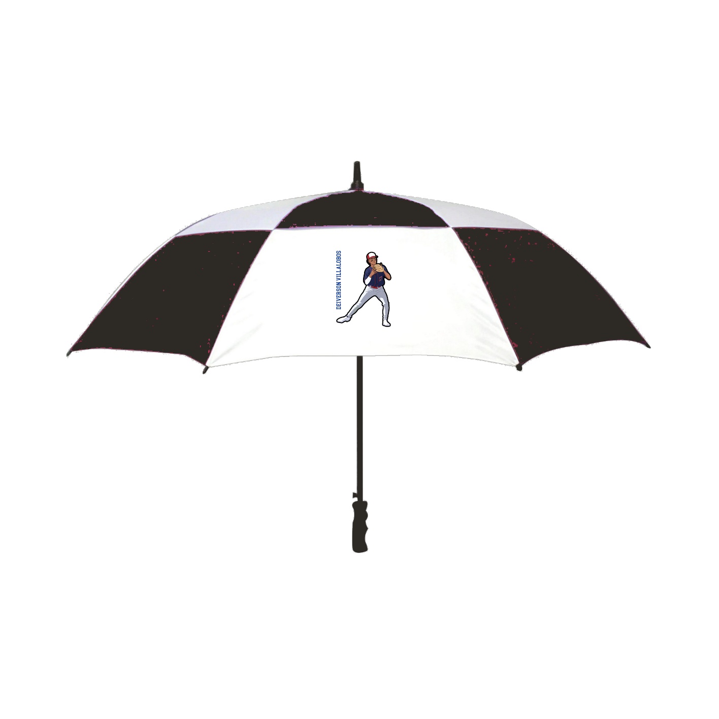 Golf Umbrella — Name Vertical in Black