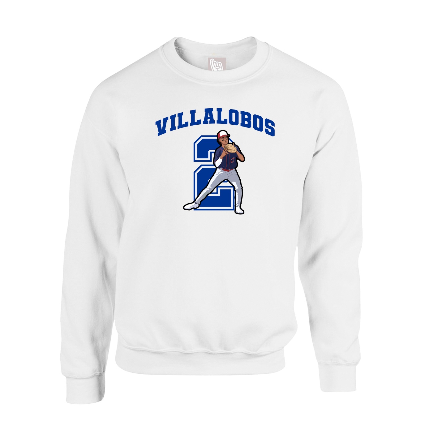 Fleece Crew — Number in White