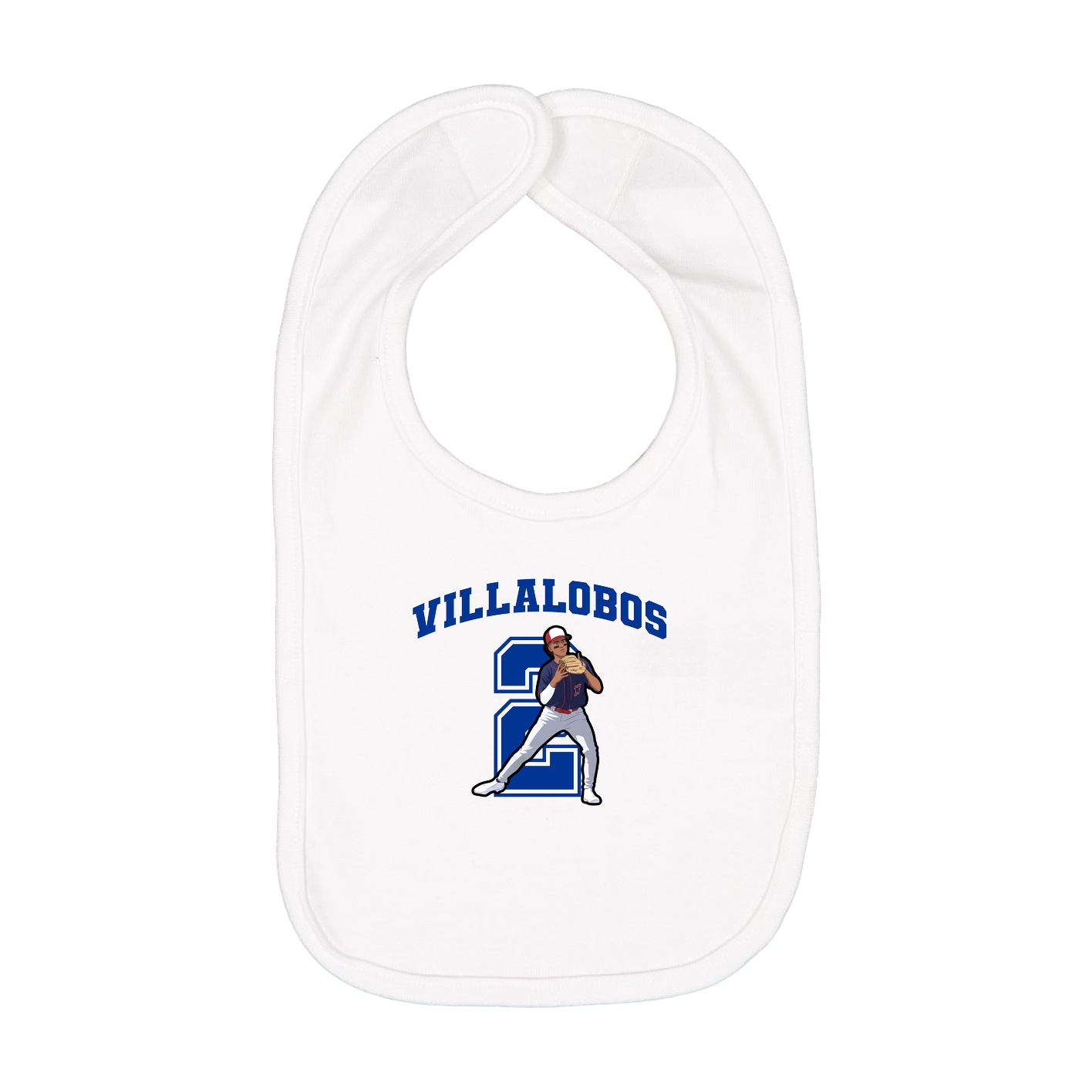 Infant Bib — Number in White