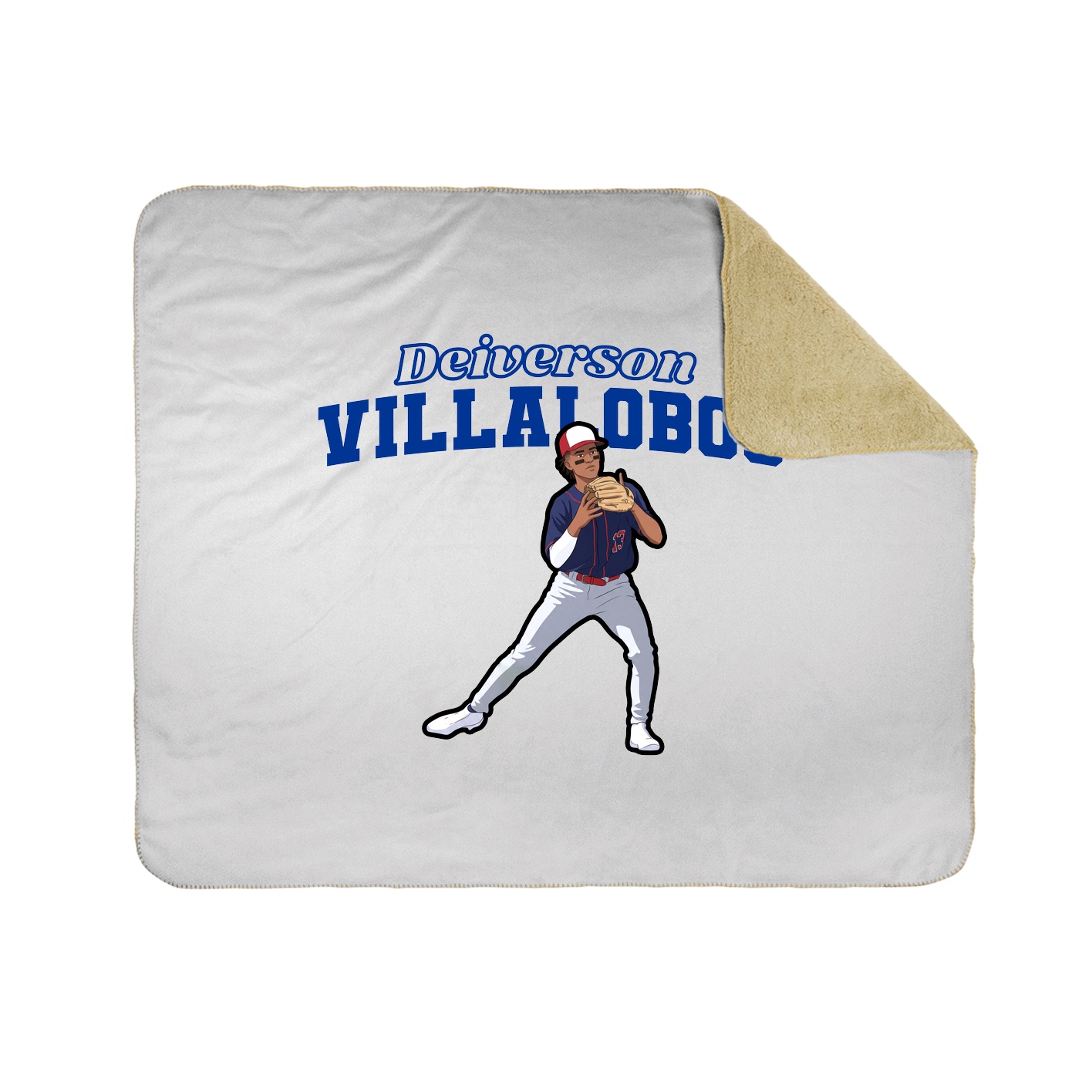 Throw Blanket — Name Arch in White