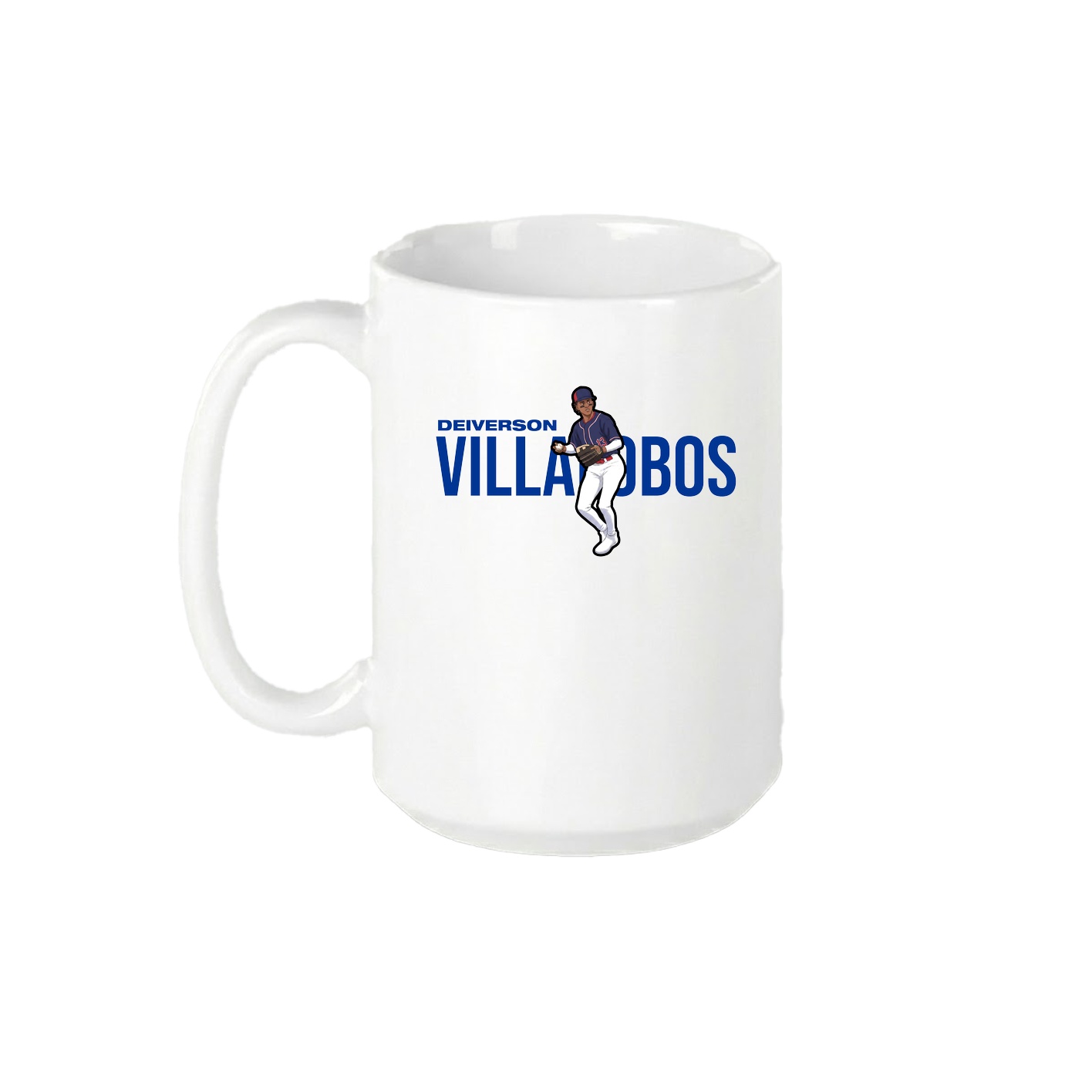 15oz Coffee Mug — Player Name in White