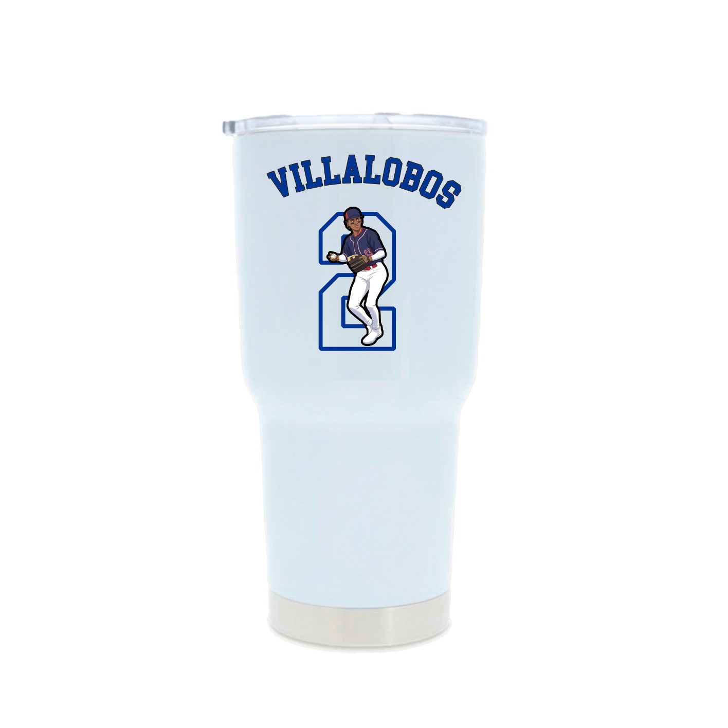 30oz Stainless Steel Tumbler — Shirsey Arch in White