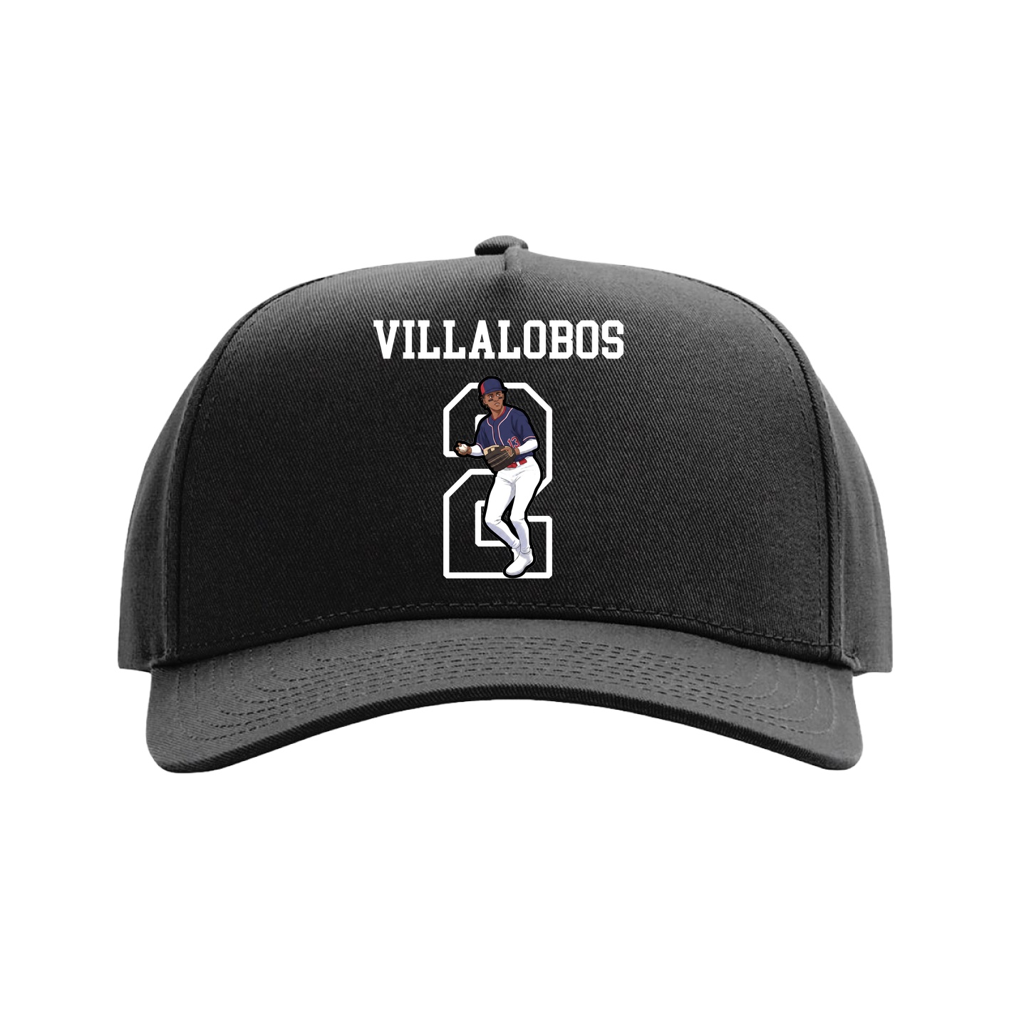 Full Fabric Five-Panel Champ Cap — Shirsey in Black