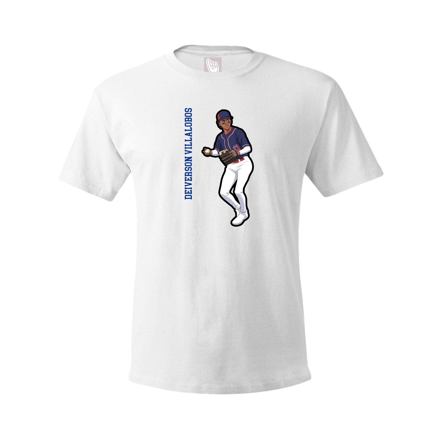Youth Tee — Name Vertical in White
