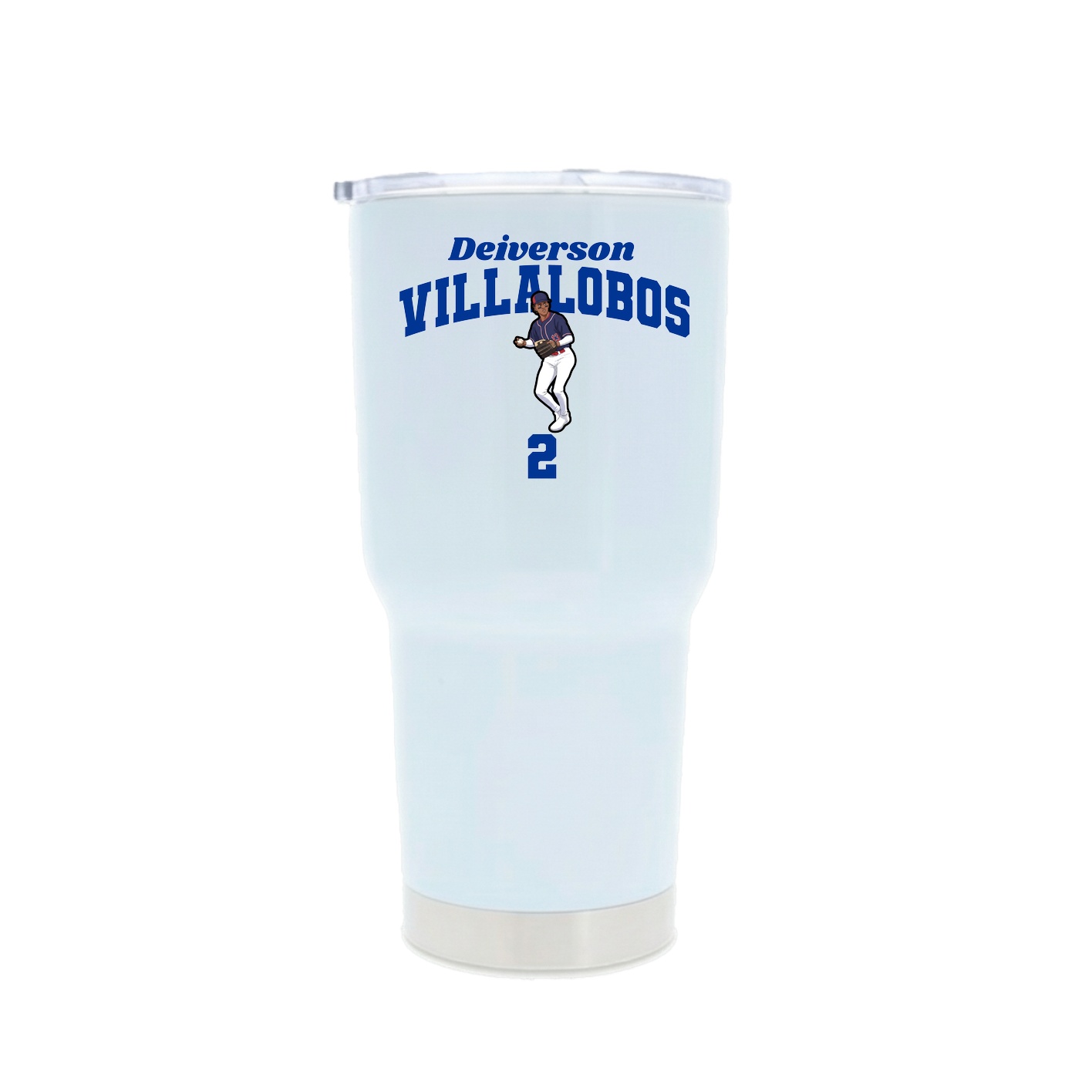 30oz Stainless Steel Tumbler — Signature Arch in White