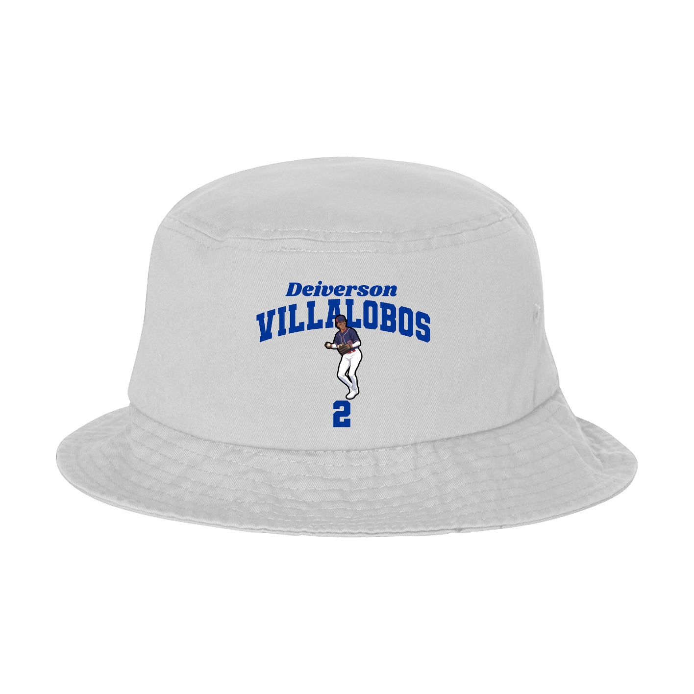 Bucket Cap — Signature Arch in White