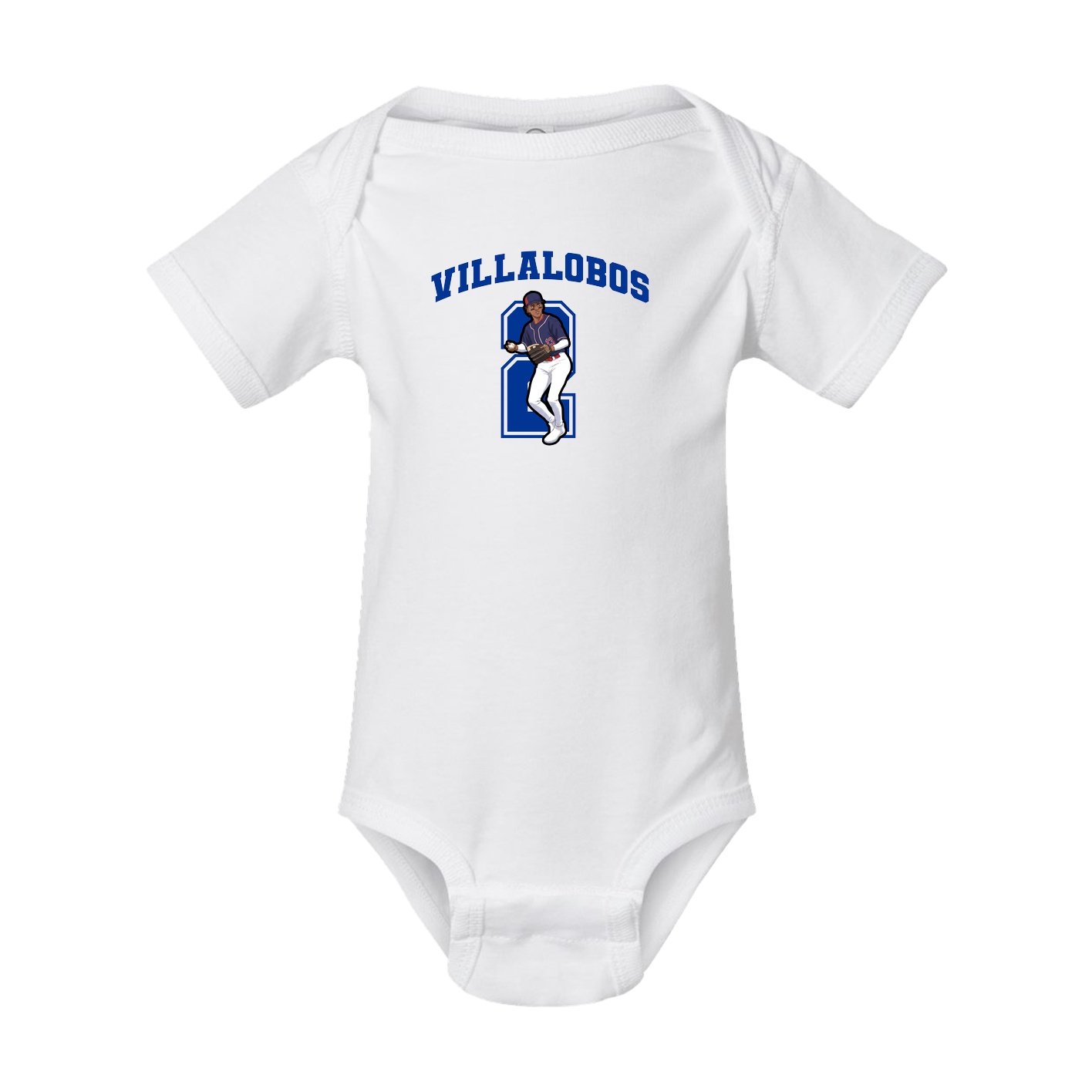 Baby Onesie — Number in White