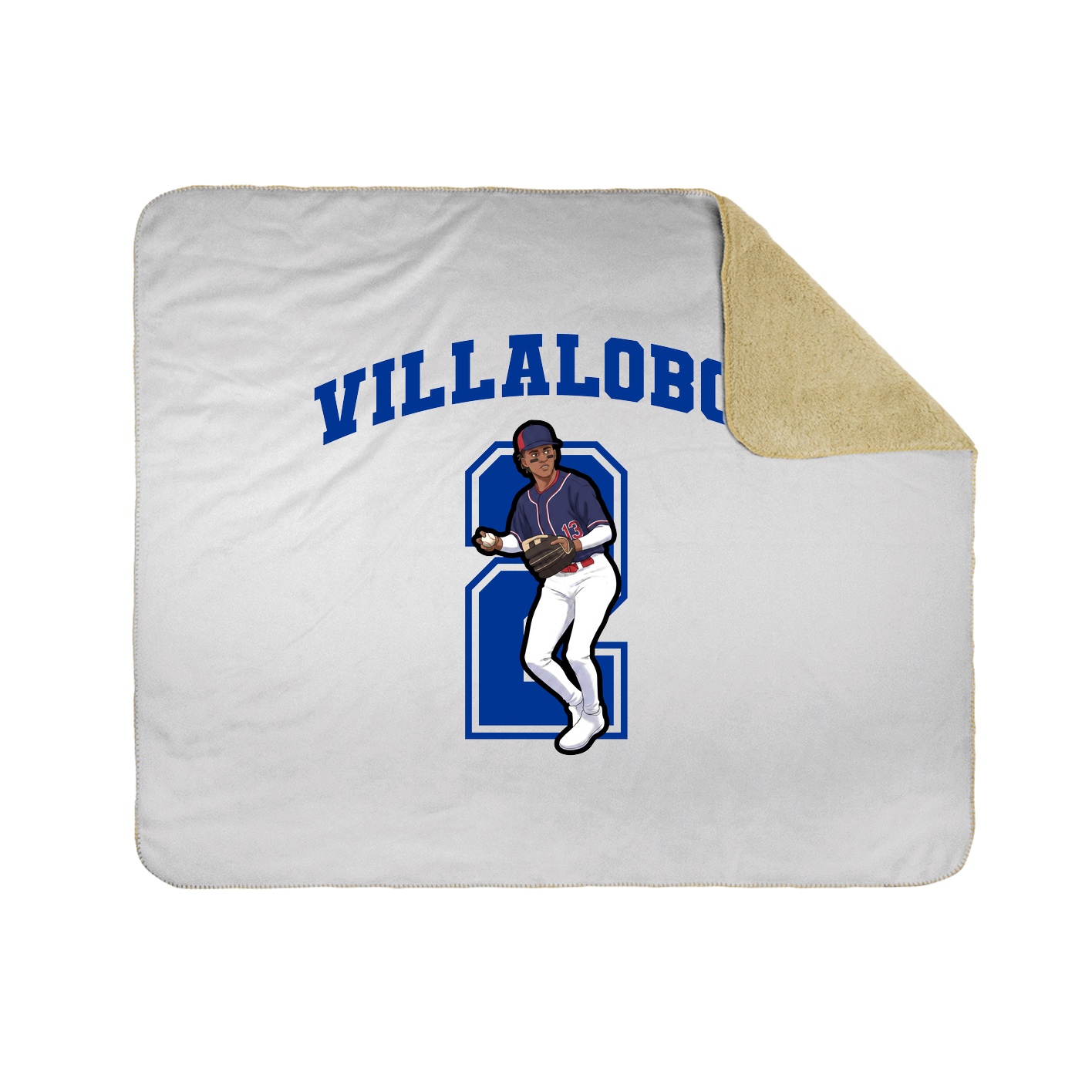 Throw Blanket — Number in White