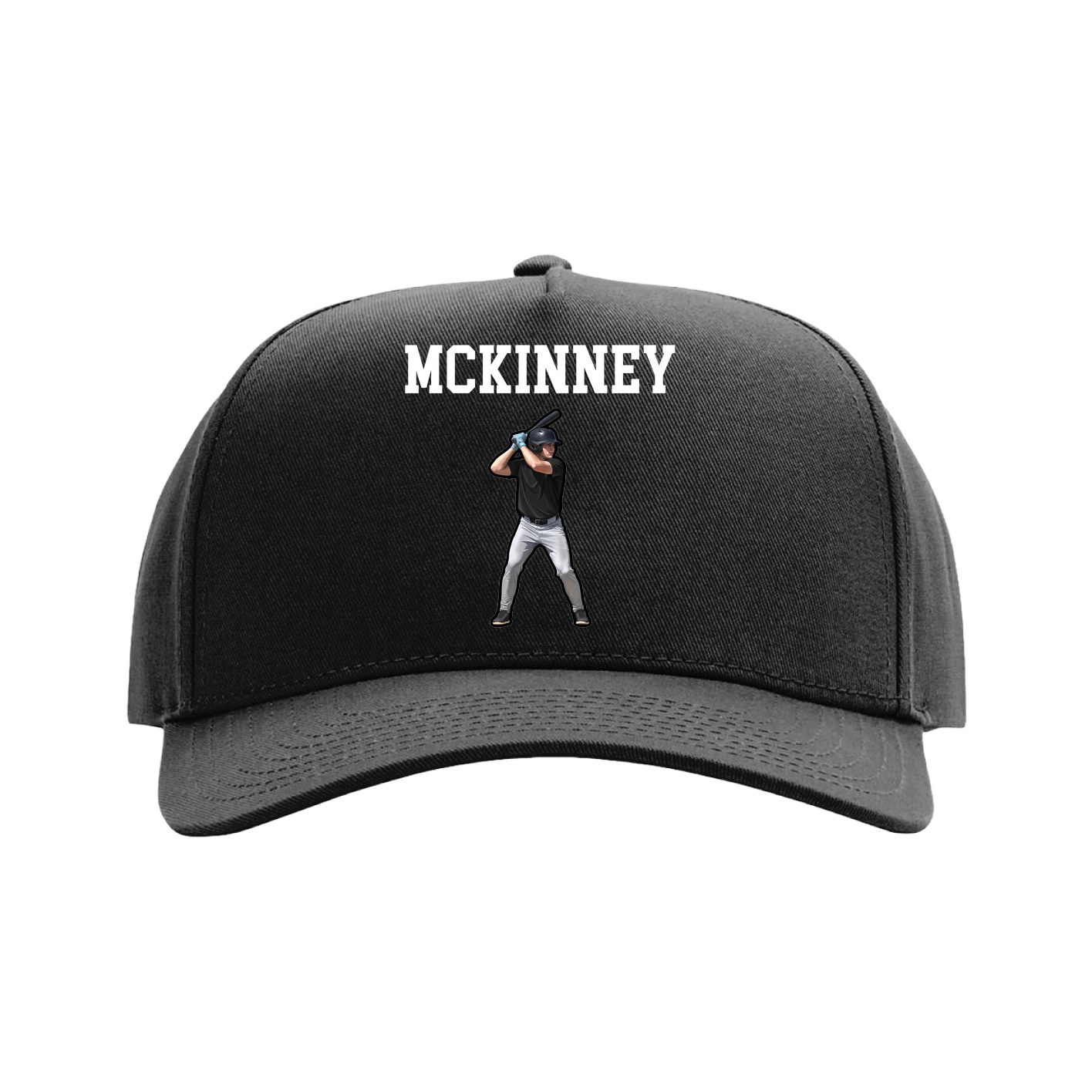 Full Fabric Five-Panel Champ Cap — Shirsey in Black