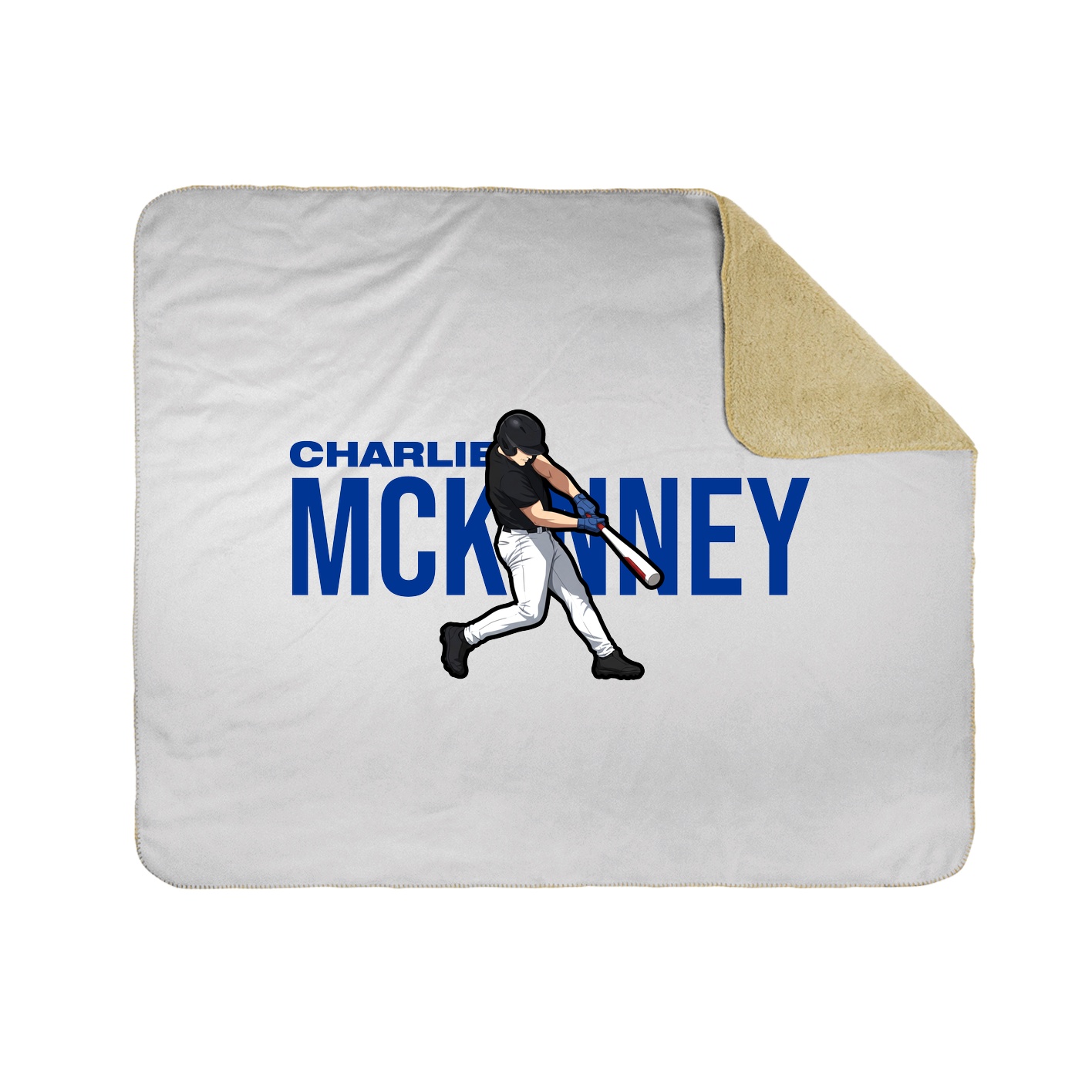 Throw Blanket — Player Name in White