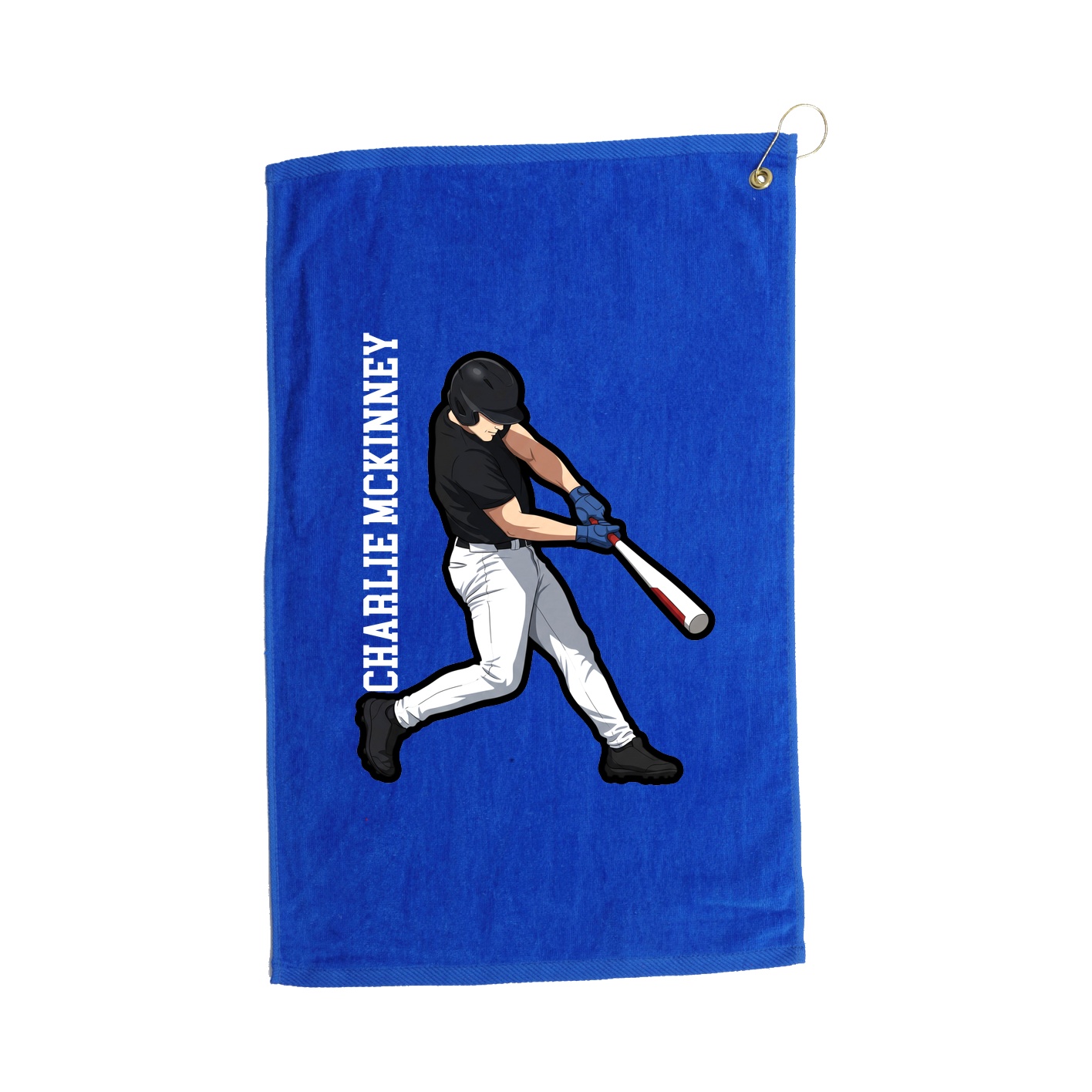 Golf Towel — Name Vertical in Royal