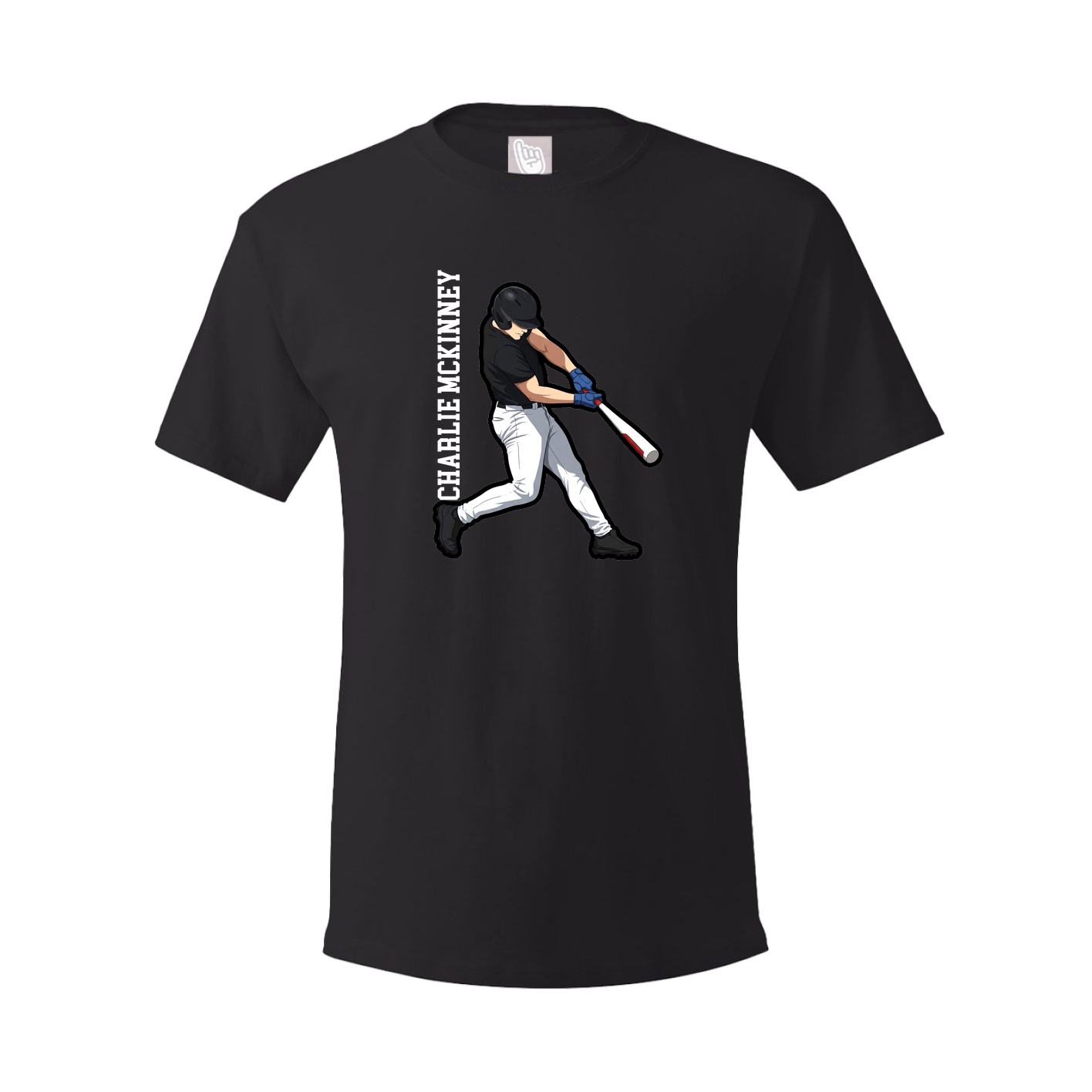 Tee — Name Vertical in Black