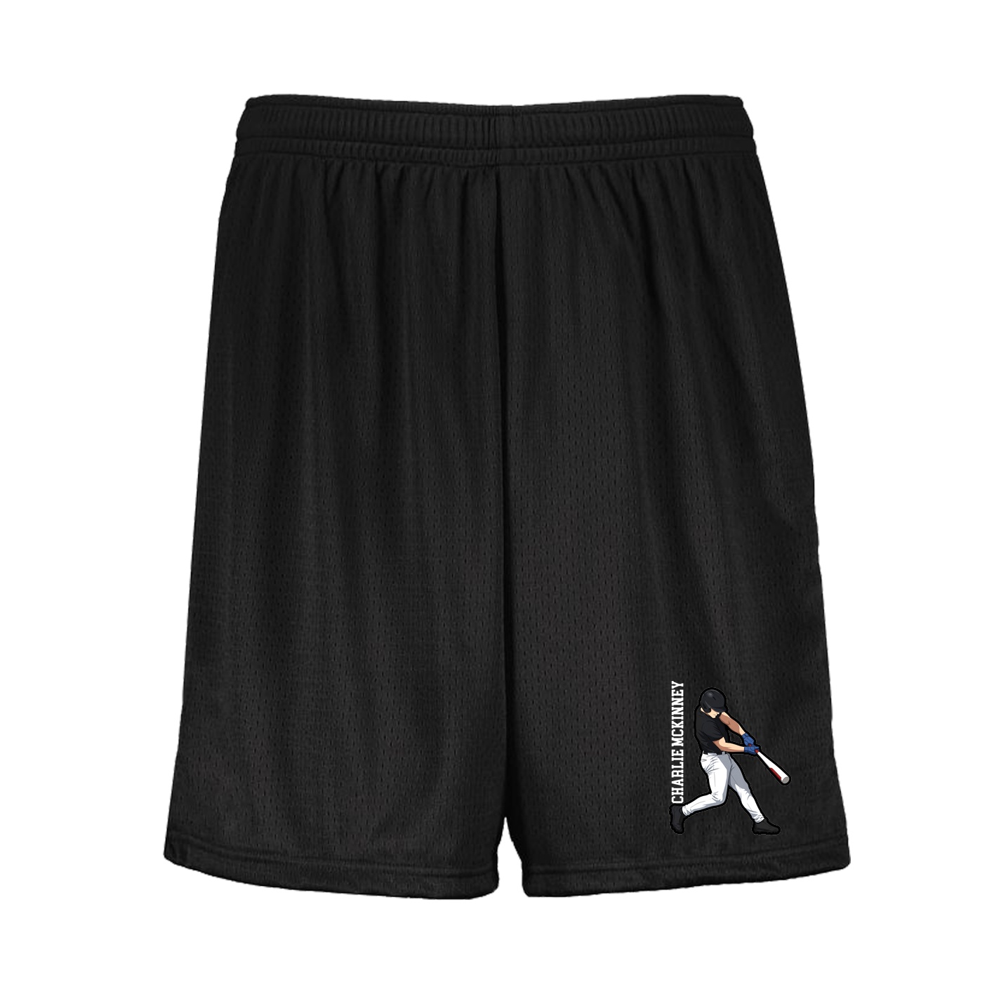 Shorts — Name Vertical in Black