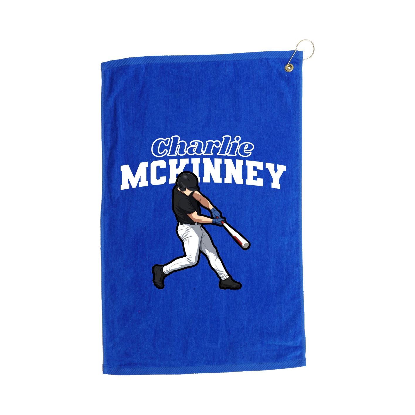 Golf Towel — Name Arch in Royal