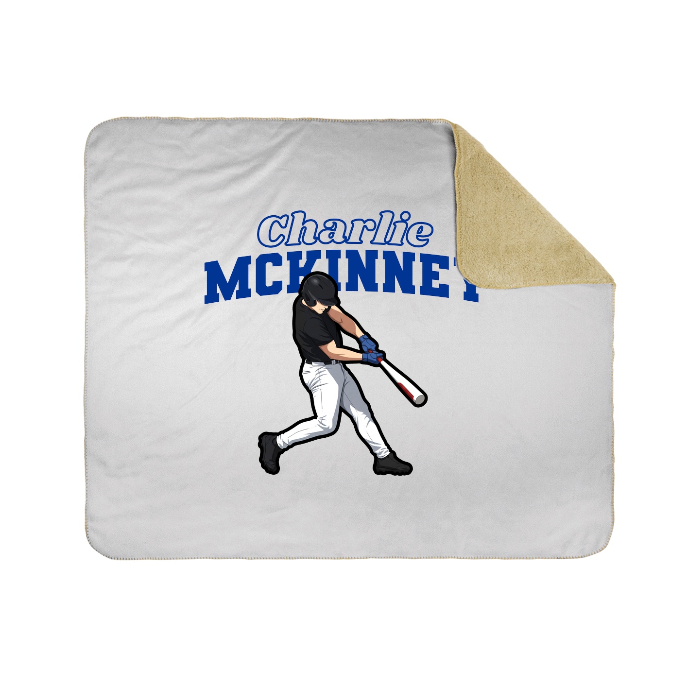 Throw Blanket — Name Arch in White