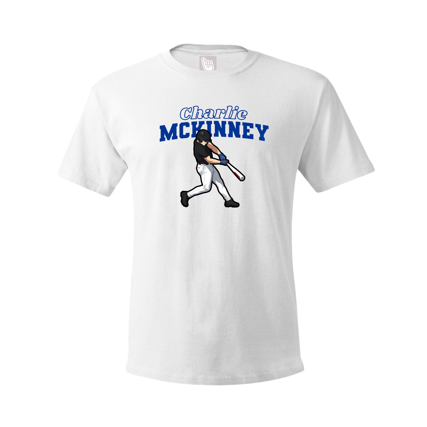 Youth Tee — Name Arch in White