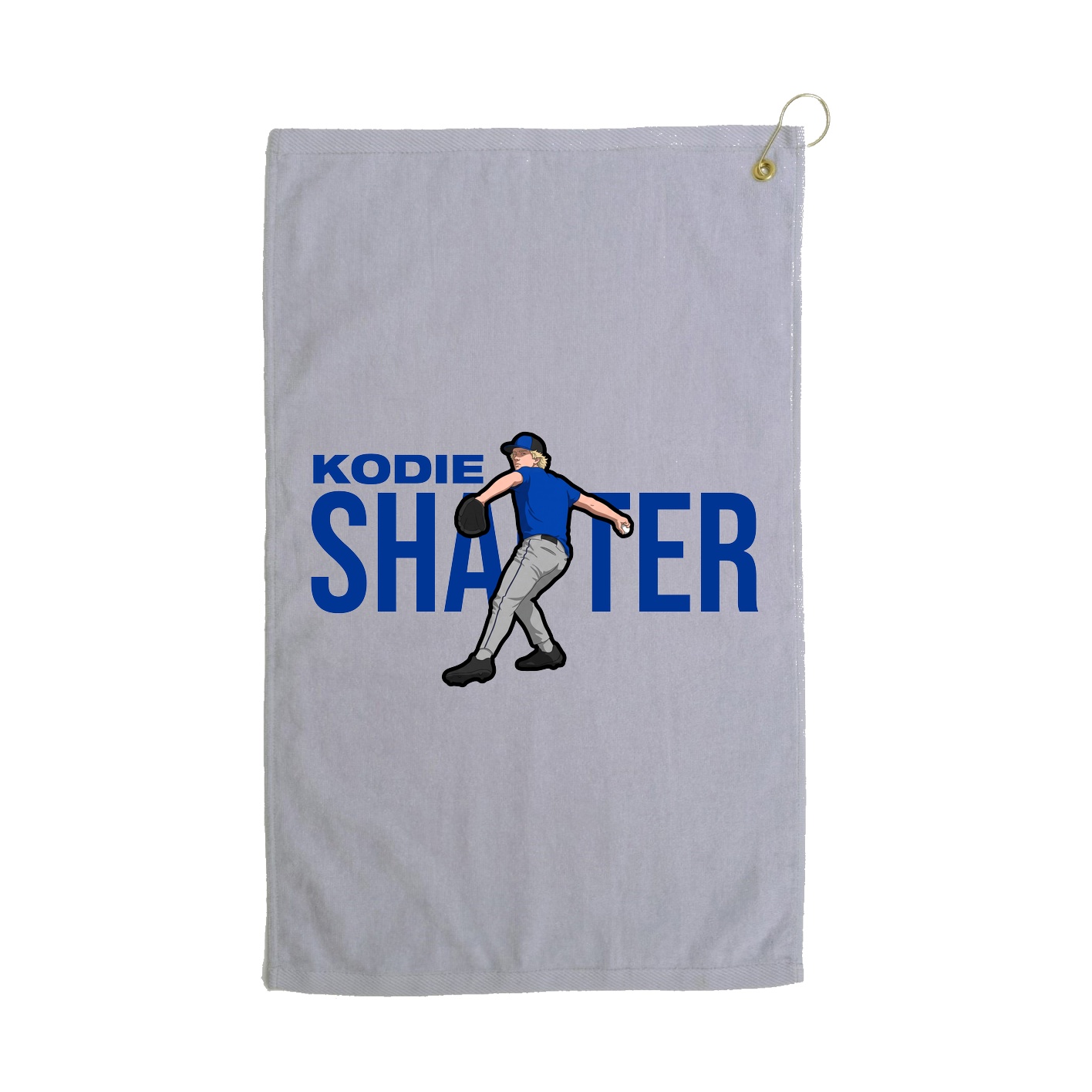Golf Towel — Player Name in Grey