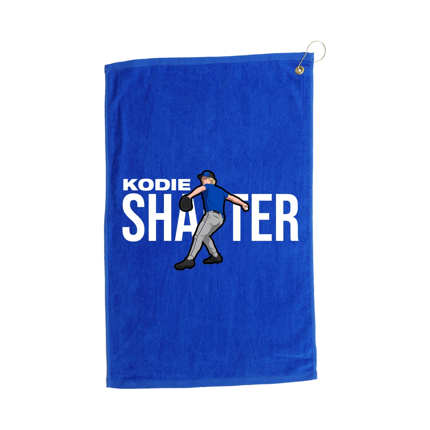 Golf Towel — Player Name in Royal