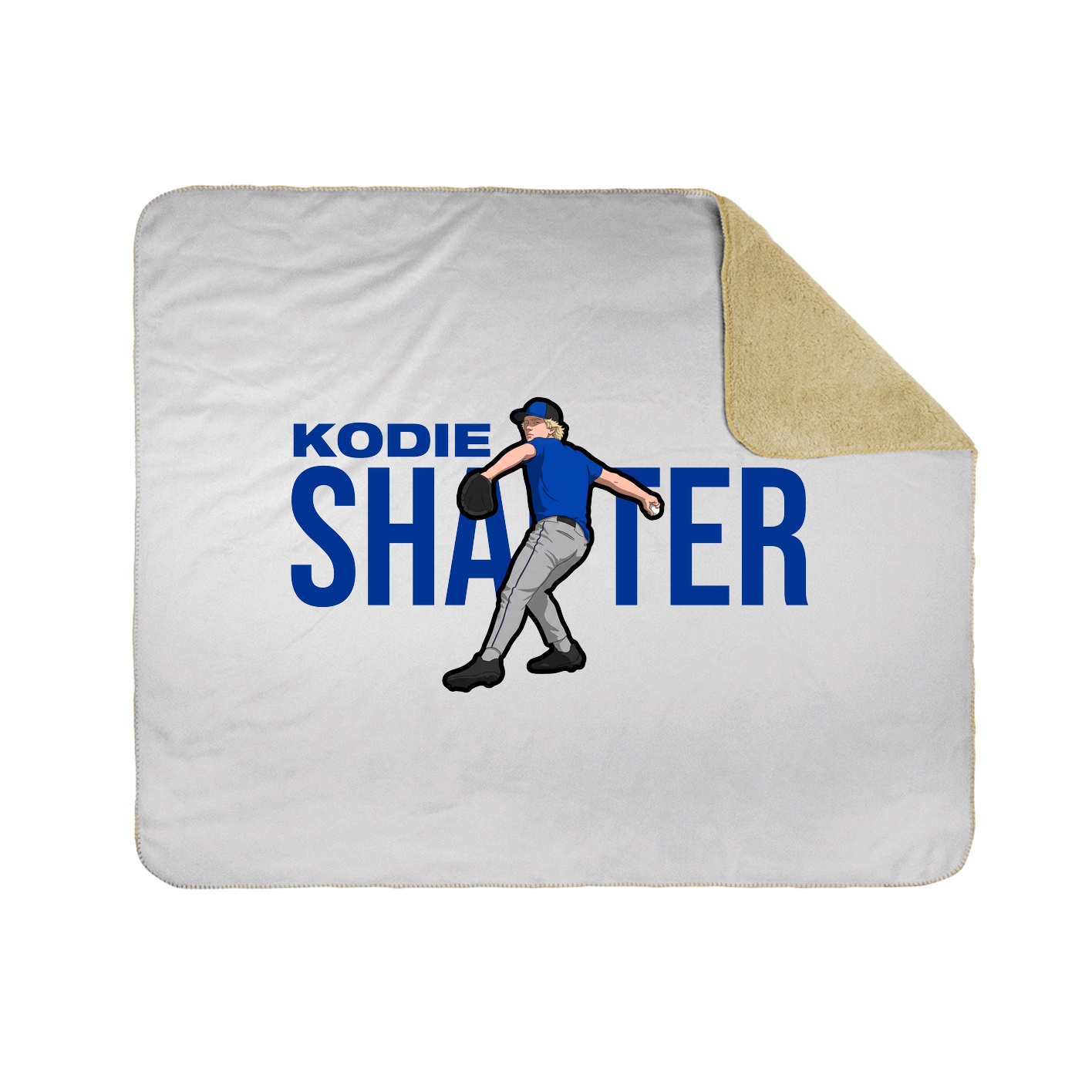 Throw Blanket — Player Name in White