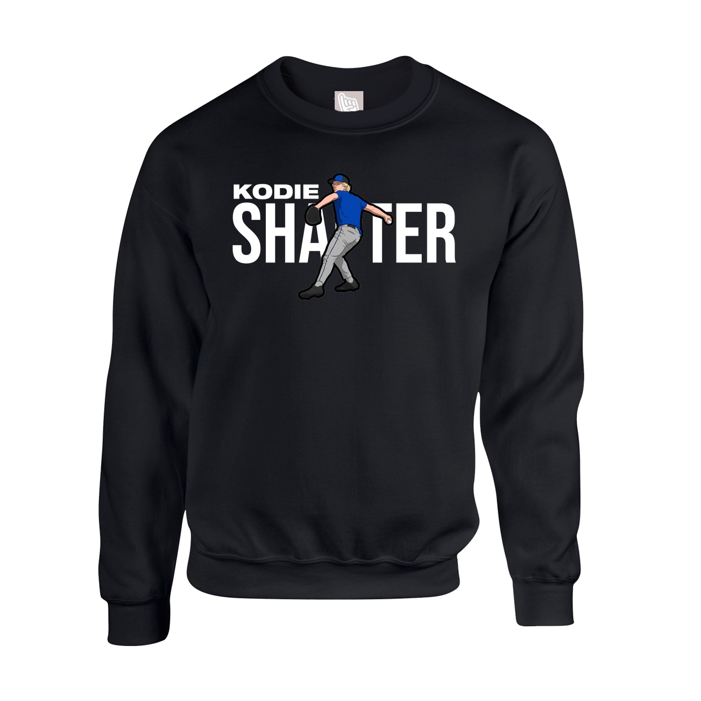 Fleece Crew — Player Name in Black