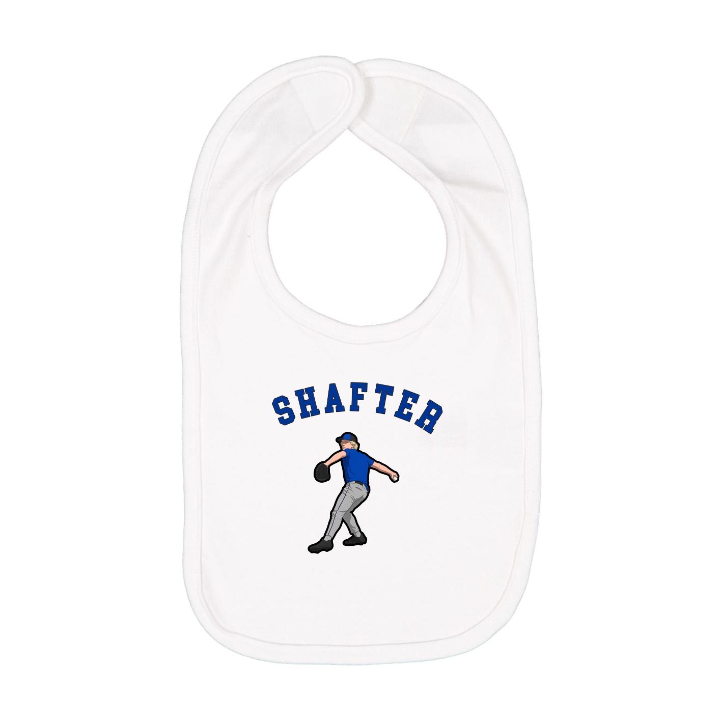 Infant Bib — Shirsey Arch in White