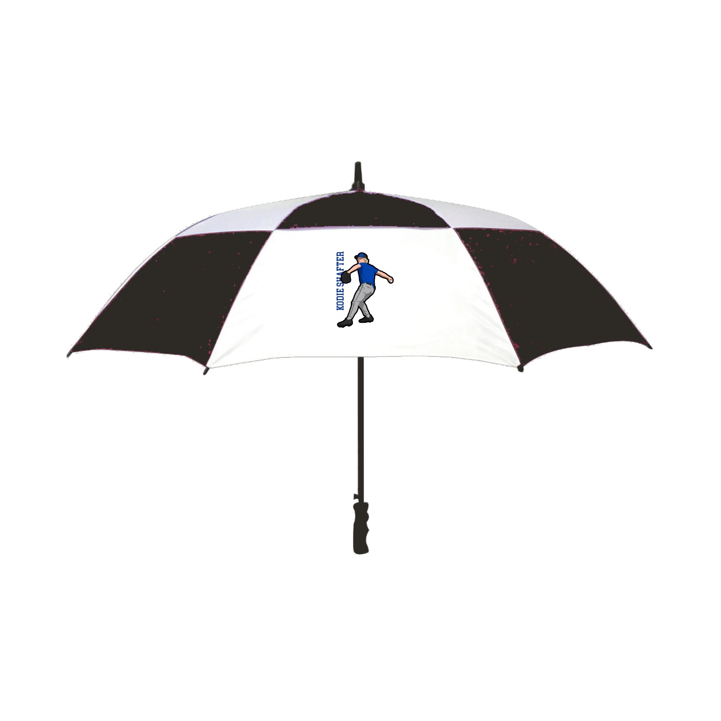 Golf Umbrella — Name Vertical in Black