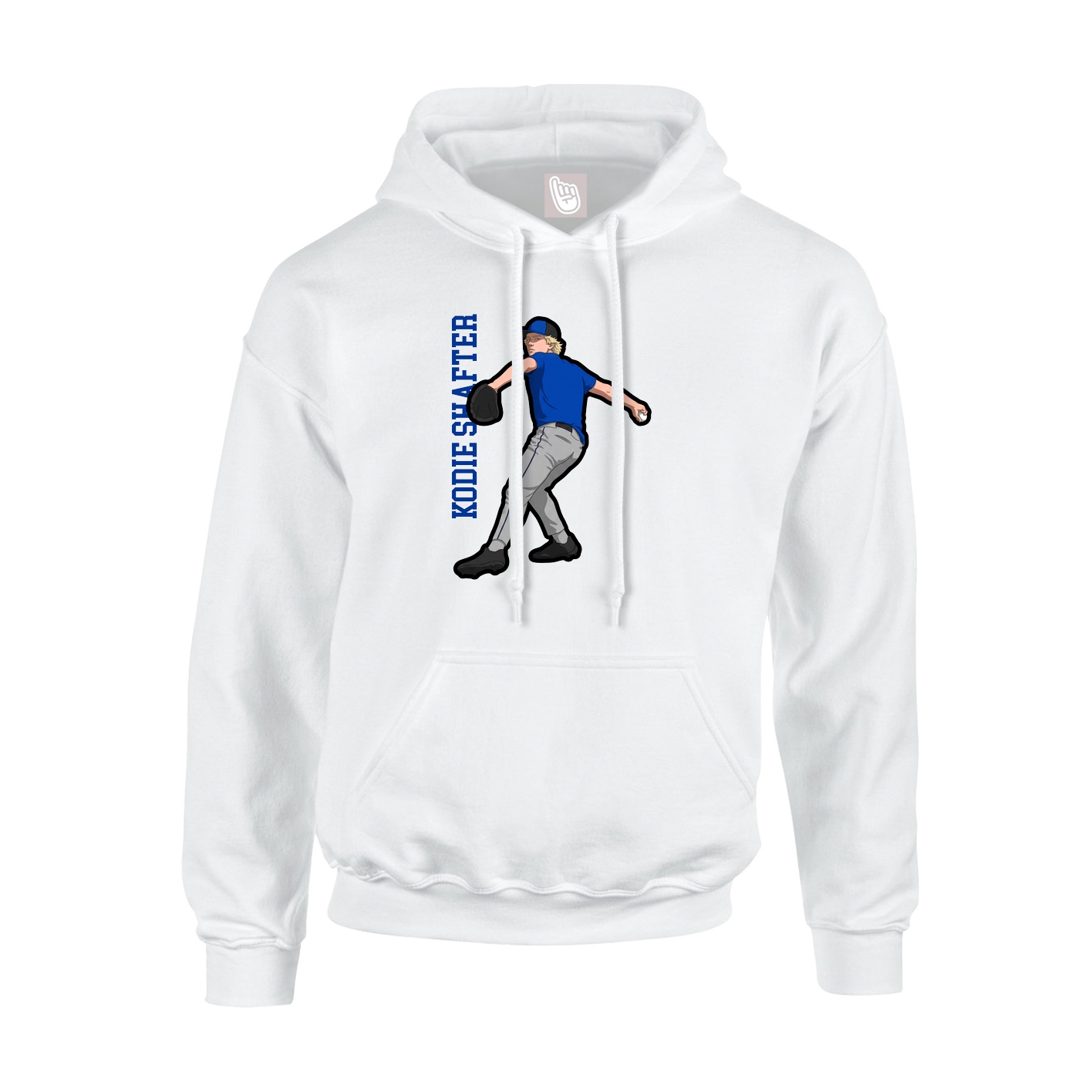Hoodie — Name Vertical in White