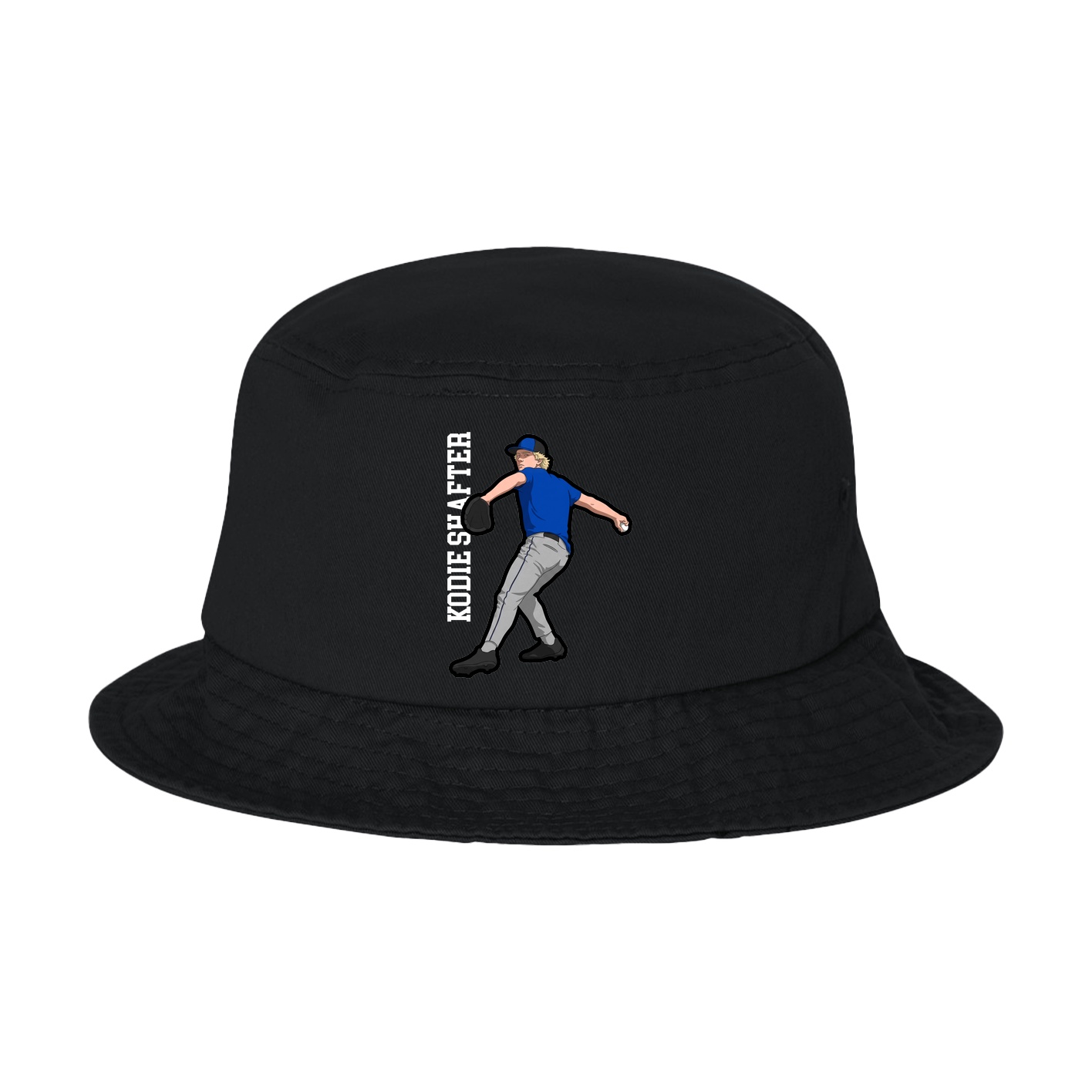 Bucket Cap — Name Vertical in Black