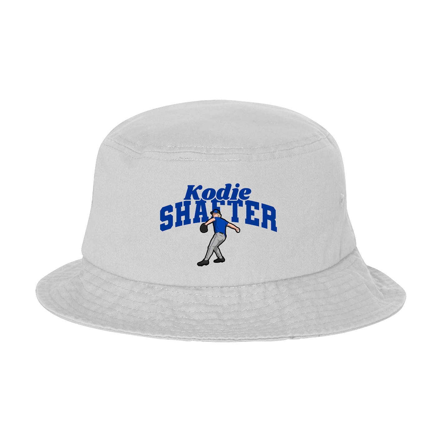 Bucket Cap — Signature Arch in White