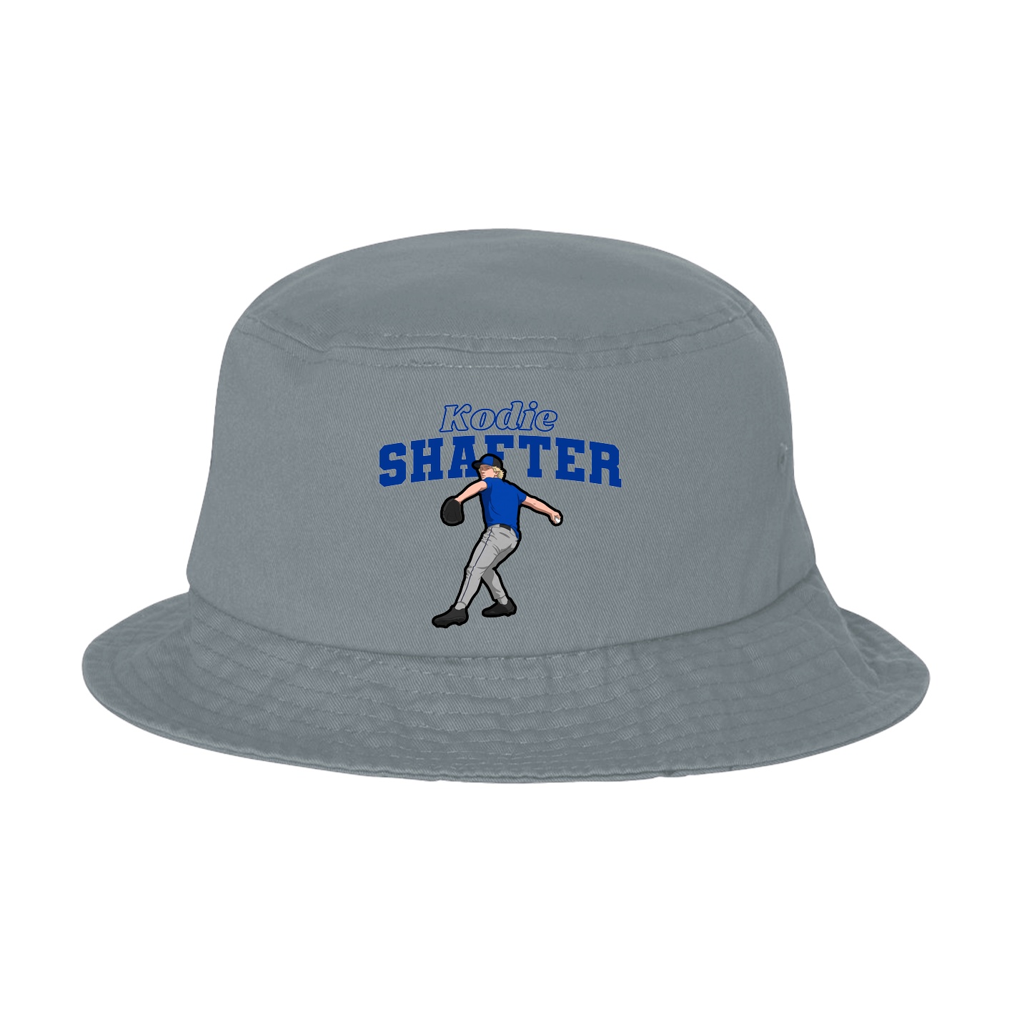 Bucket Cap — Name Arch in Grey