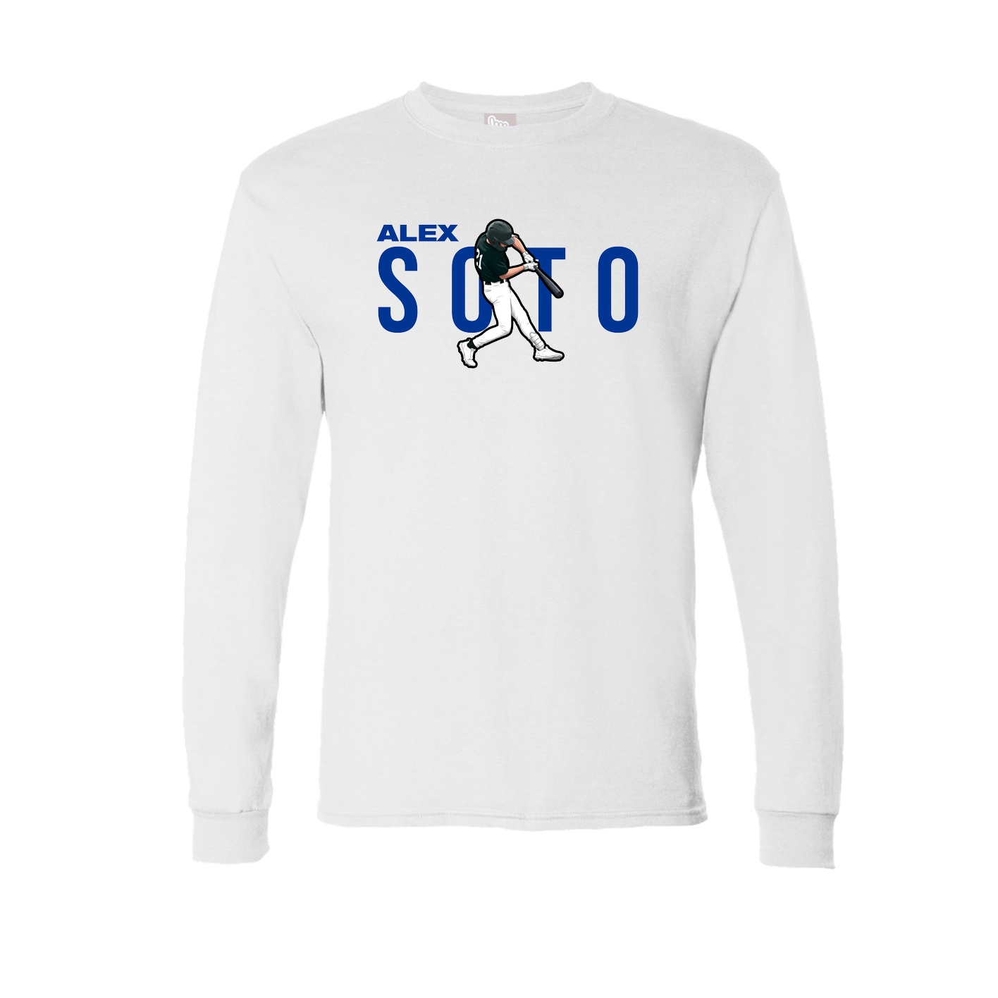 Long Sleeve Tee — Player Name in White