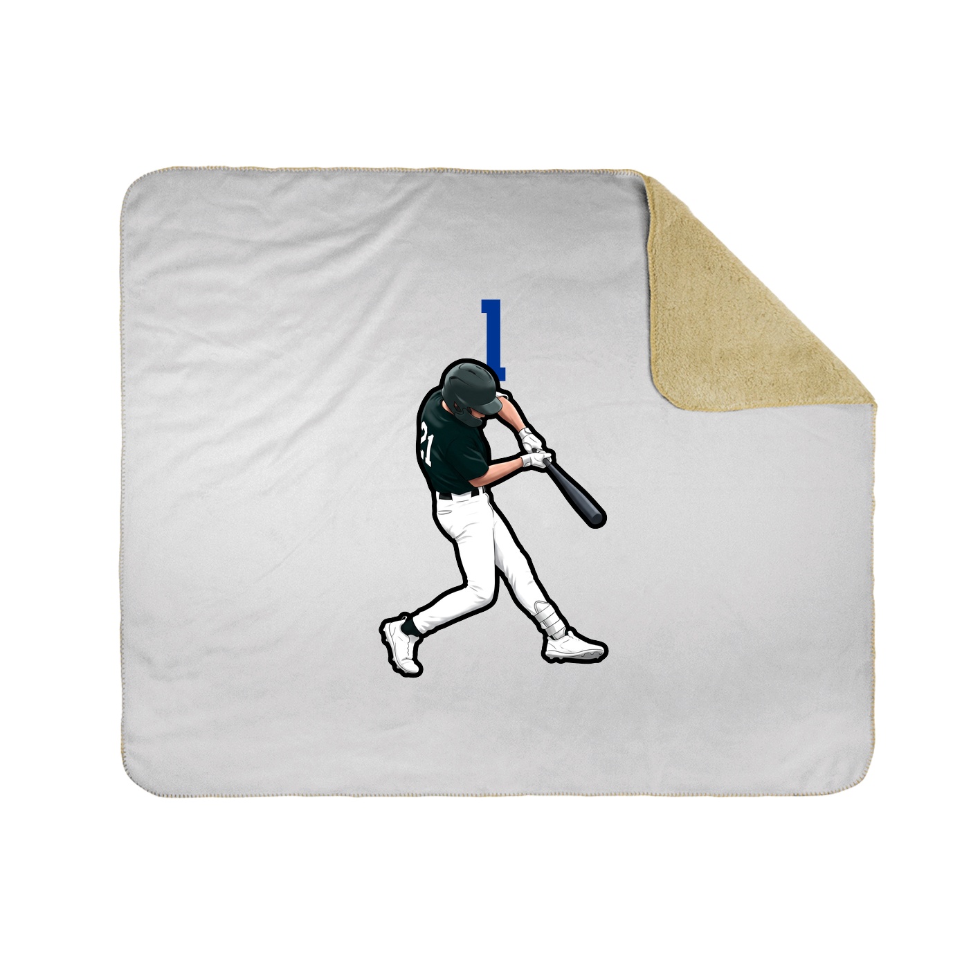 Throw Blanket — Number Top in White