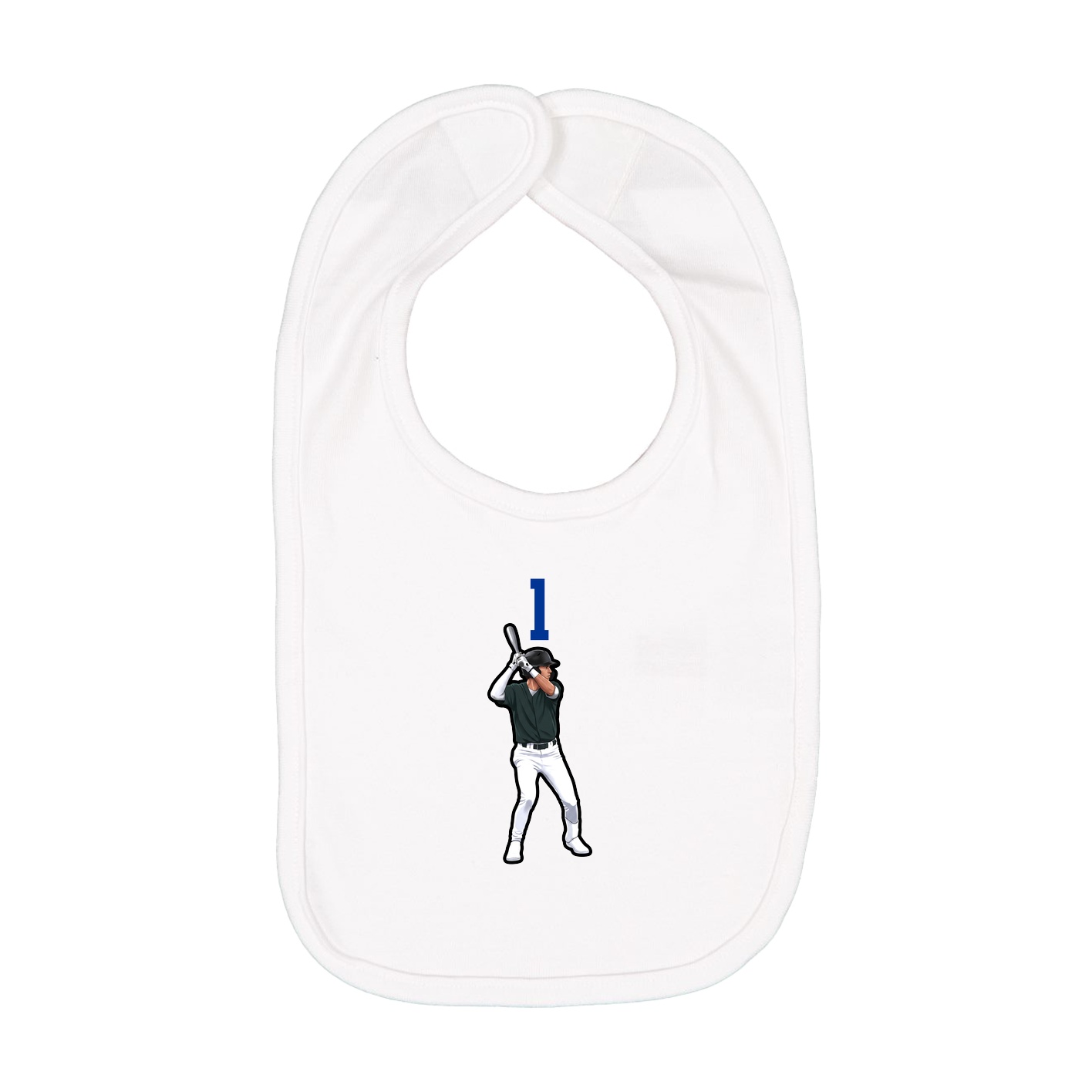 Infant Bib — Number Top in White