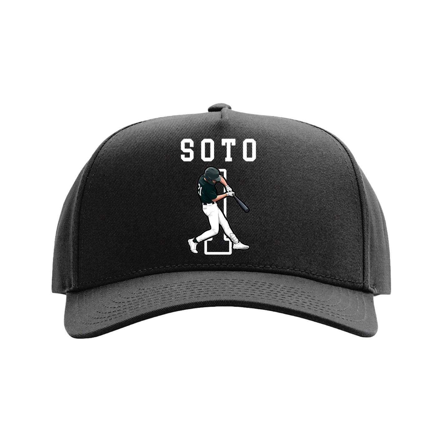 Full Fabric Five-Panel Champ Cap — Shirsey in Black