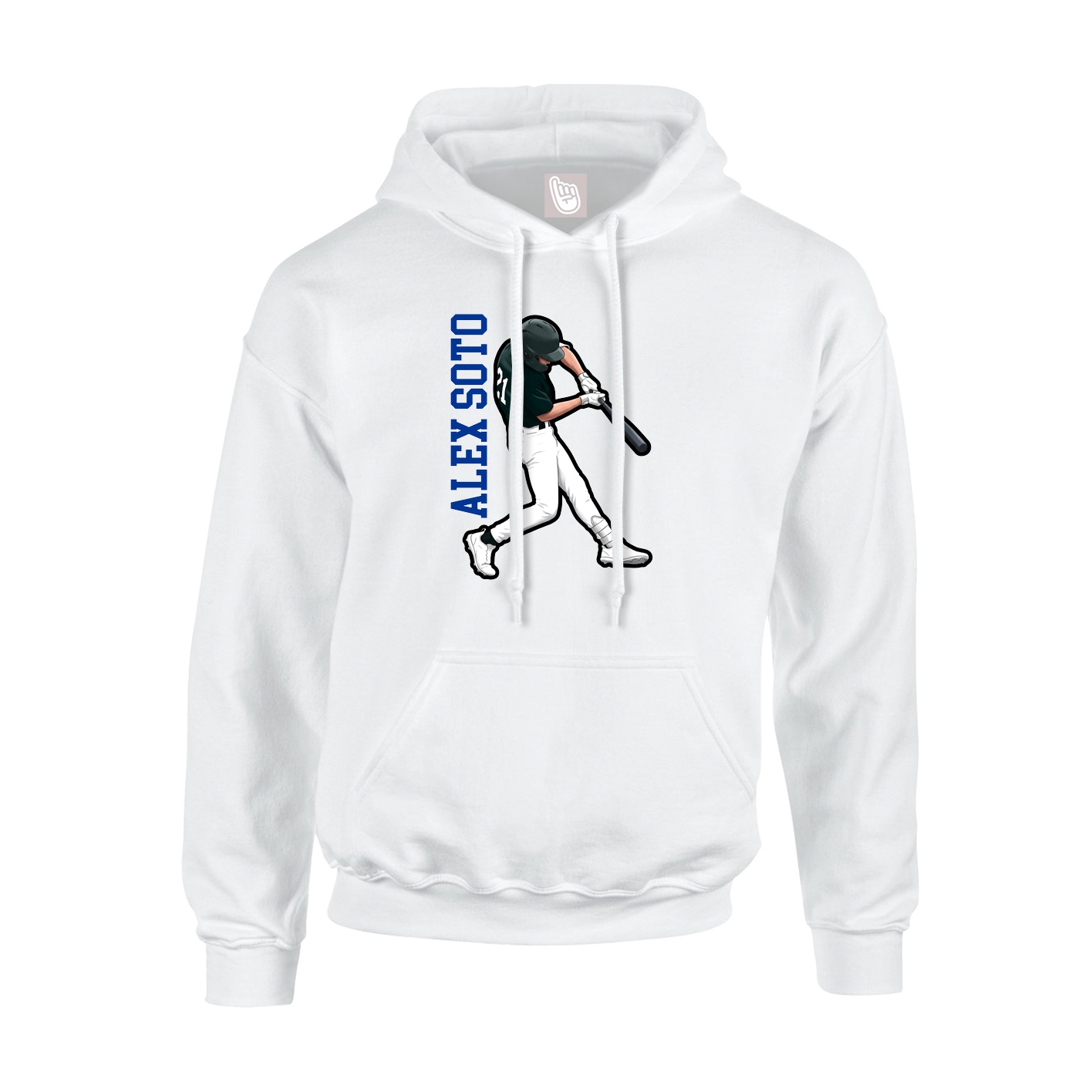 Hoodie — Name Vertical in White