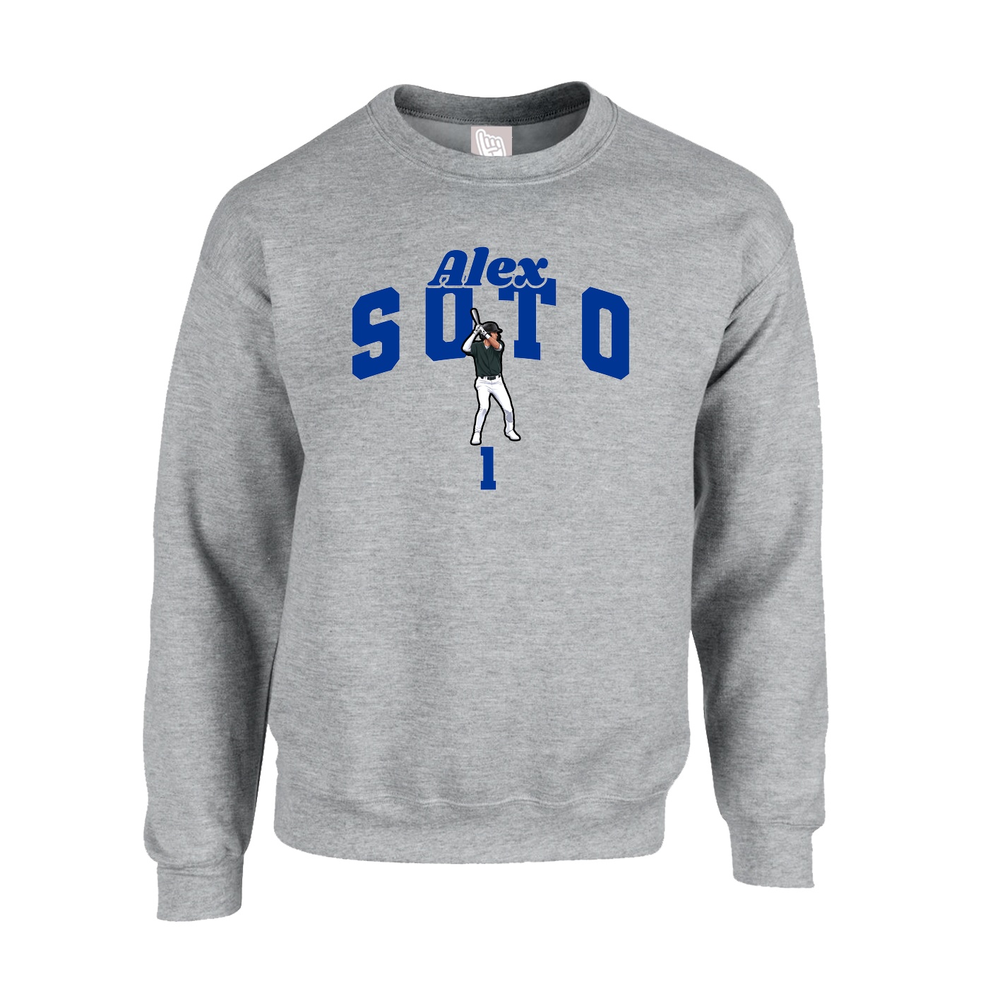 Fleece Crew — Signature Arch in Grey