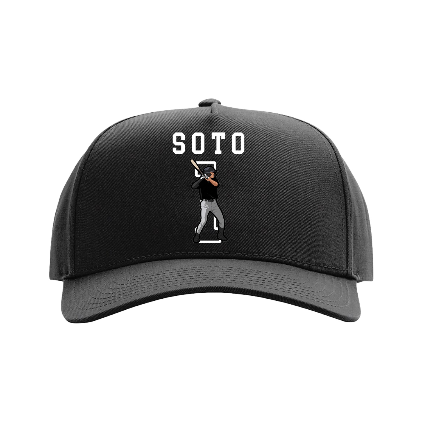 Full Fabric Five-Panel Champ Cap — Shirsey in Black